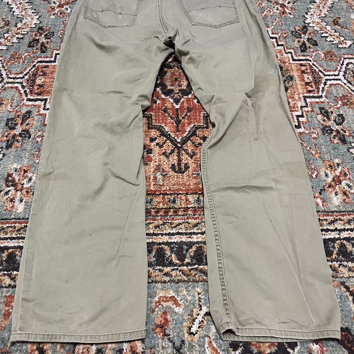 Polo Ralph Lauren × Vintage Vintage Polo Ralph Lauren Carpenter Pants Dark Sand 36x32 Size US 36 / EU 52 - 9 Thumbnail