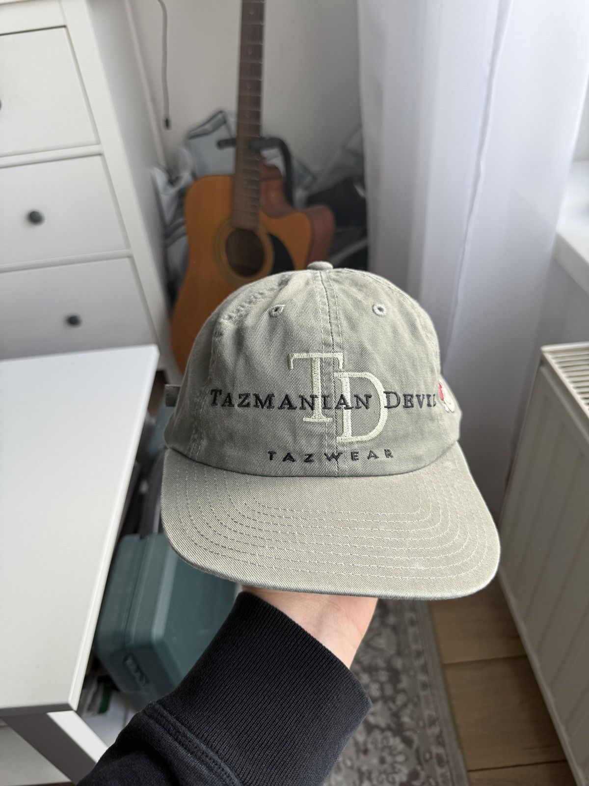 Vintage × Warner Bros Vintage 90s Warner Bros Tanzanian devil khaki cap retro usa Size ONE SIZE - 2 Thumbnail
