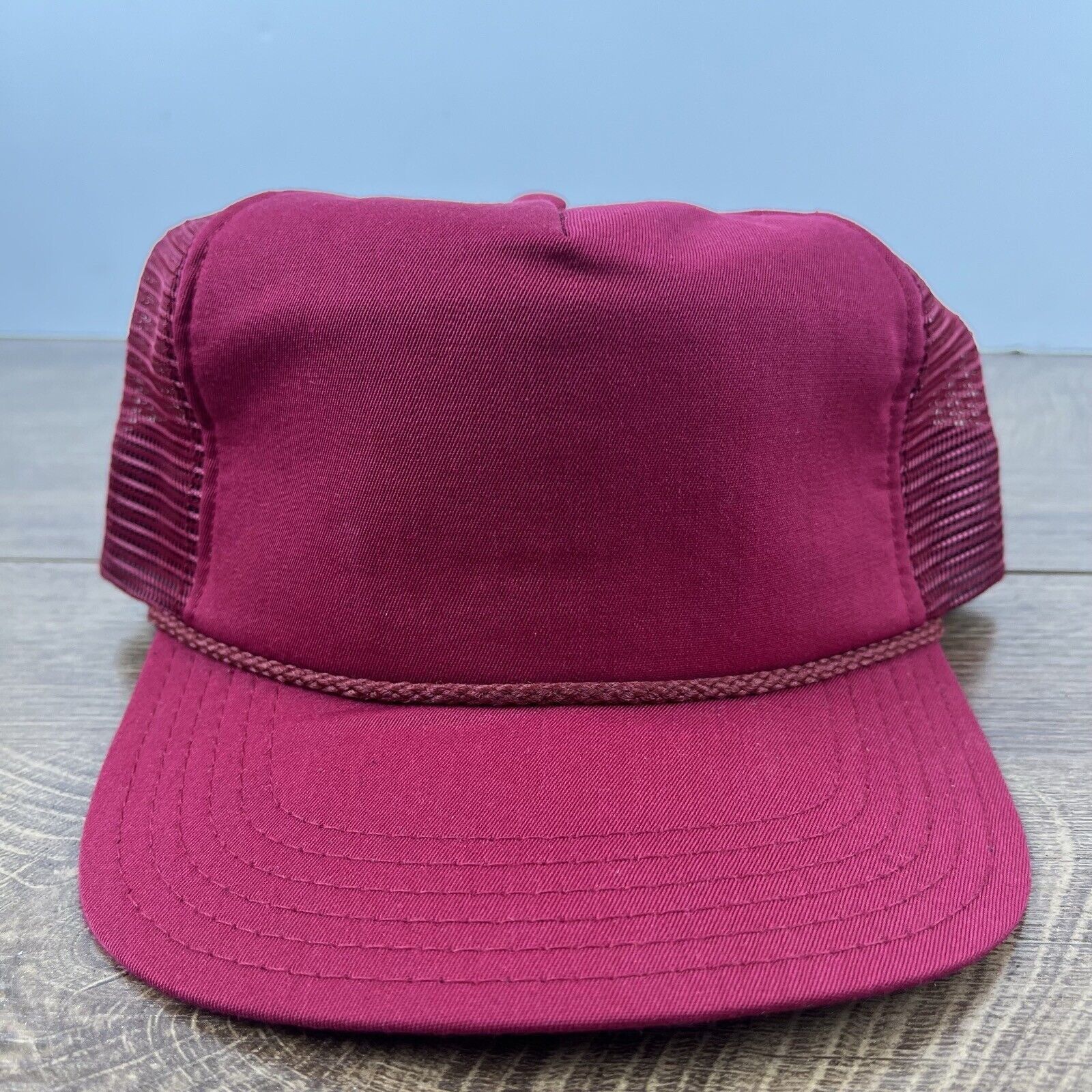 Other MAroon Trucker Hat Red Cap Hat Adjustable Hat Red Adult Hat Size ONE SIZE - 1 Thumbnail