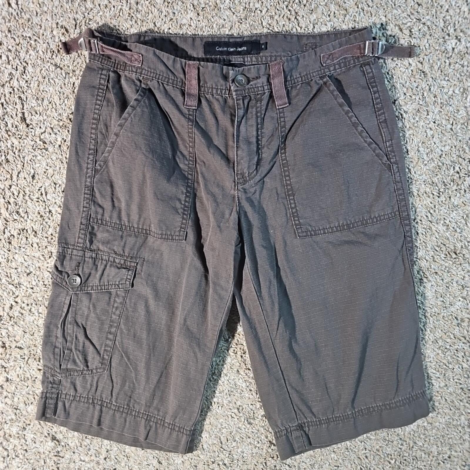 Calvin Klein Calvin Klein Sz 6 Ripstop Brown Shorts Size 28" / US 6 / IT 42 - 1 Thumbnail
