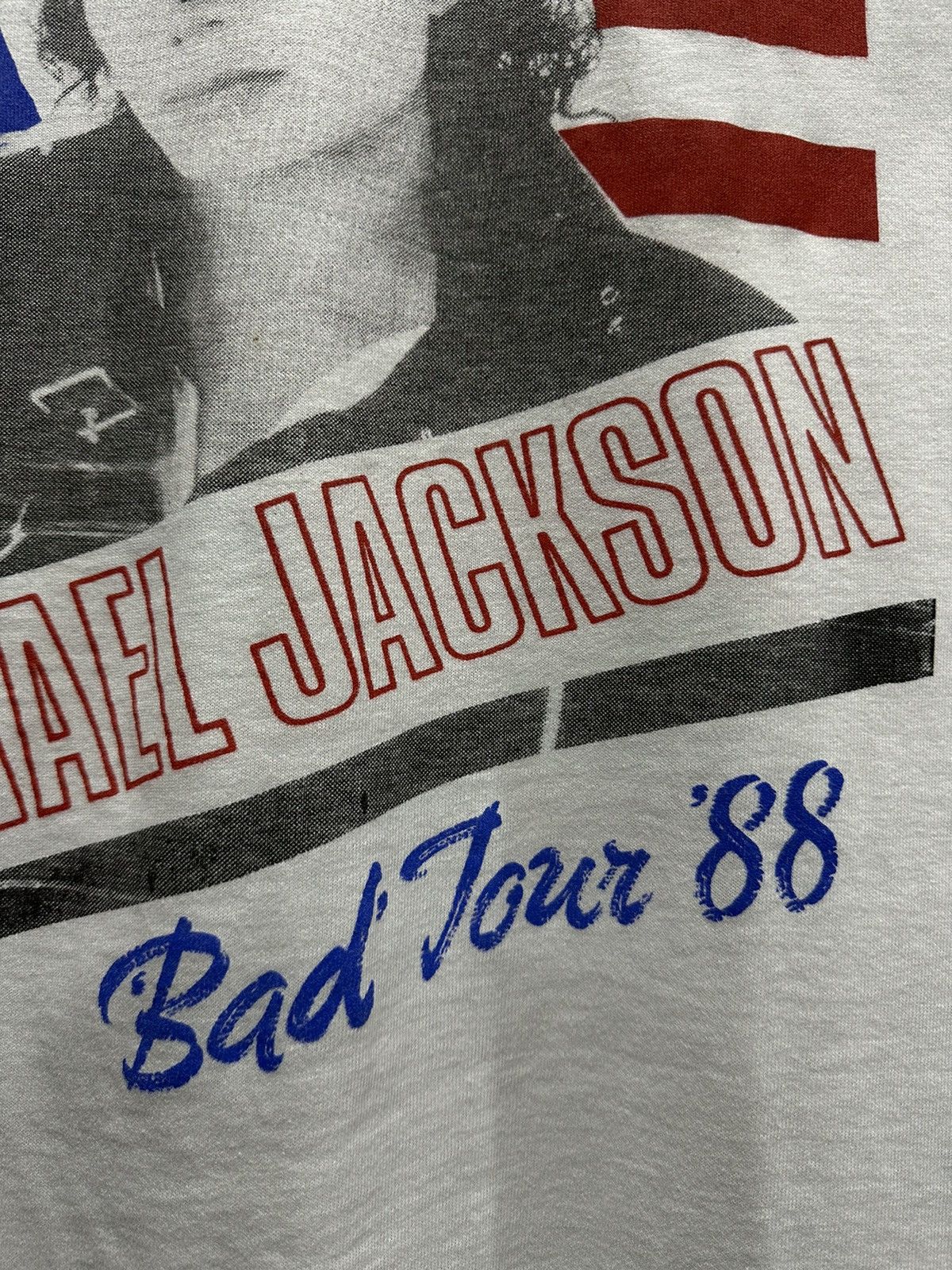 Band Tees Vintage 80s Michael Jackson Bad Tour Tee Size US M / EU 48-50 / 2 - 4 Thumbnail