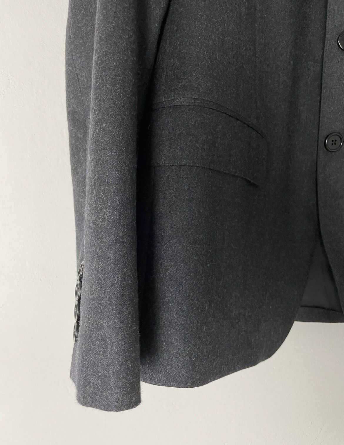 Celine × Hedi Slimane FW24 Runway 3 Buttons Mods Blazer Jacket Japanese Flannel Size 50R - 5 Thumbnail