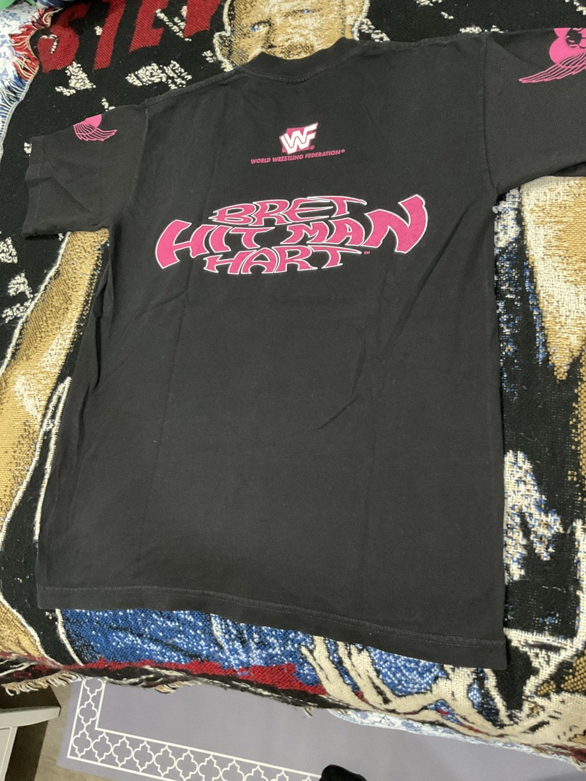 Vintage Vintage wwf bret hitman hart medium tee shirt Size US M / EU 48-50 / 2 - 6 Thumbnail