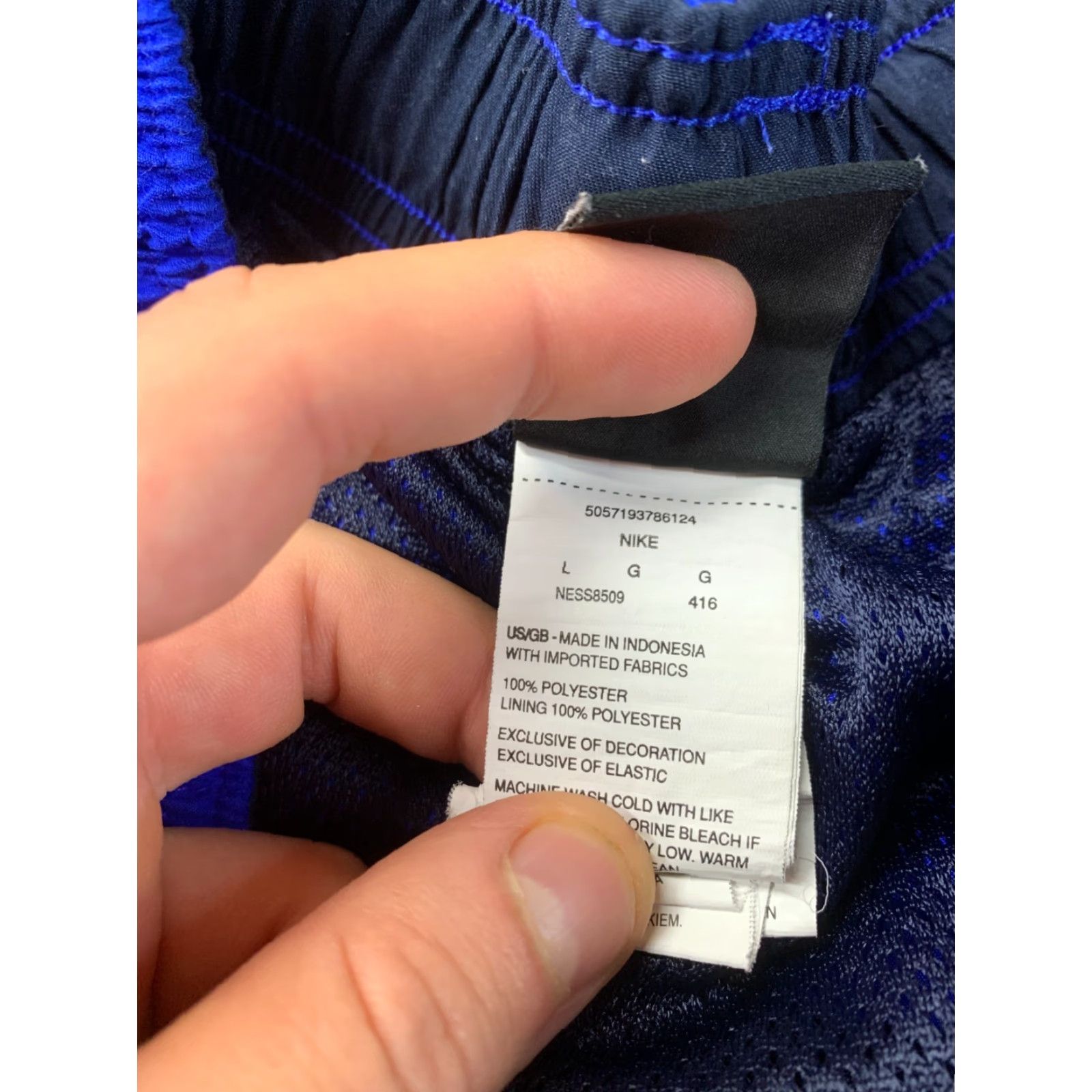 Nike NIKE MEN Beach Shorts Casual L Blue 40cm 33cm Pockets SWIM SWIMMING Size US 33 - 5 Thumbnail