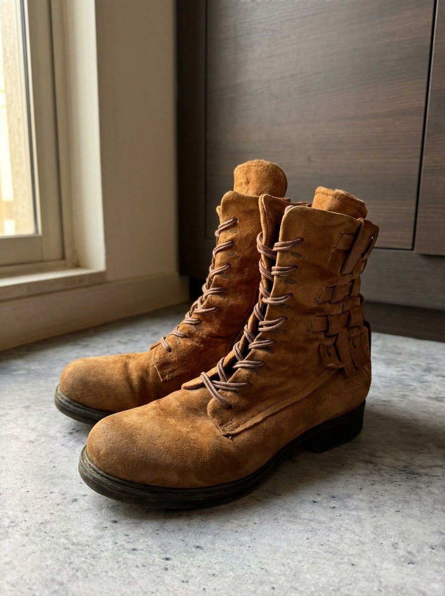 A.S.98 A.S. 98 leather suede boots y2k avant garde vintage Size US 10 / IT 40 - 2 Thumbnail