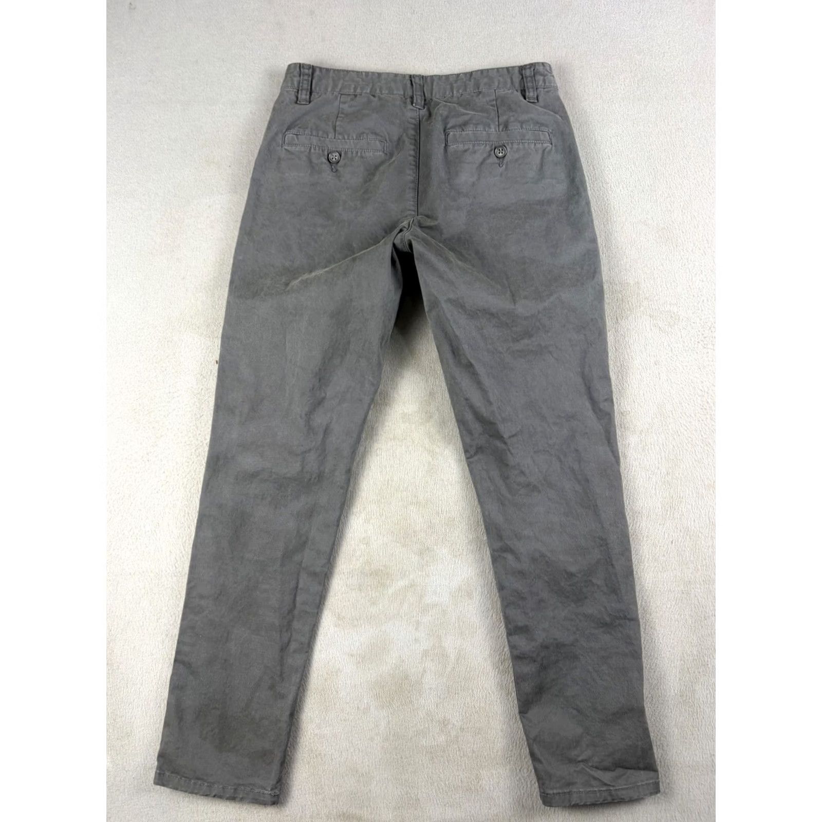 Vintage Under 510 Chino Pants Mens 28x27 Gray Tapered Stretch Workwear Casual U-510 Size US 28 / EU 44 - 5 Thumbnail