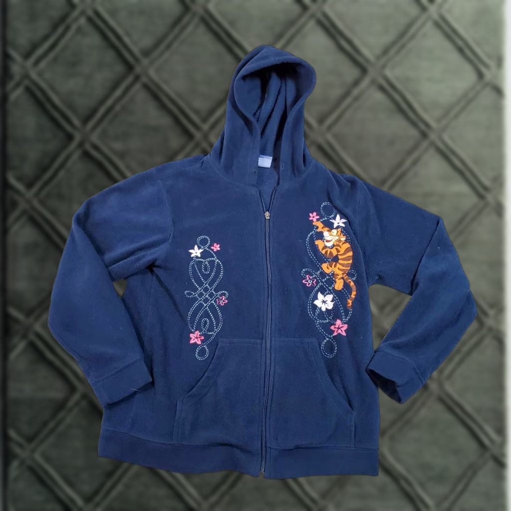 Disney Disney Sweatshirt Women Dark Blue Tigger Full Zip Hooded Large High Pile Flaw Size M / US 6-8 / IT 42-44 - 1 Thumbnail