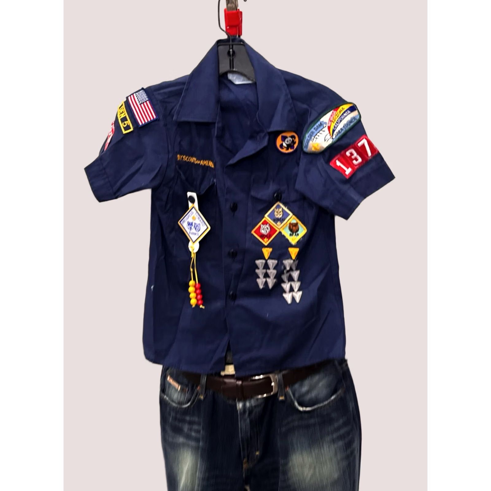 Vintage Boy Scouts Of America Multi Patches SHORT SLEEVE BUTTON UP SHIRT Boys Medium M Sharp Size US M / EU 48-50 / 2 - 1 Thumbnail