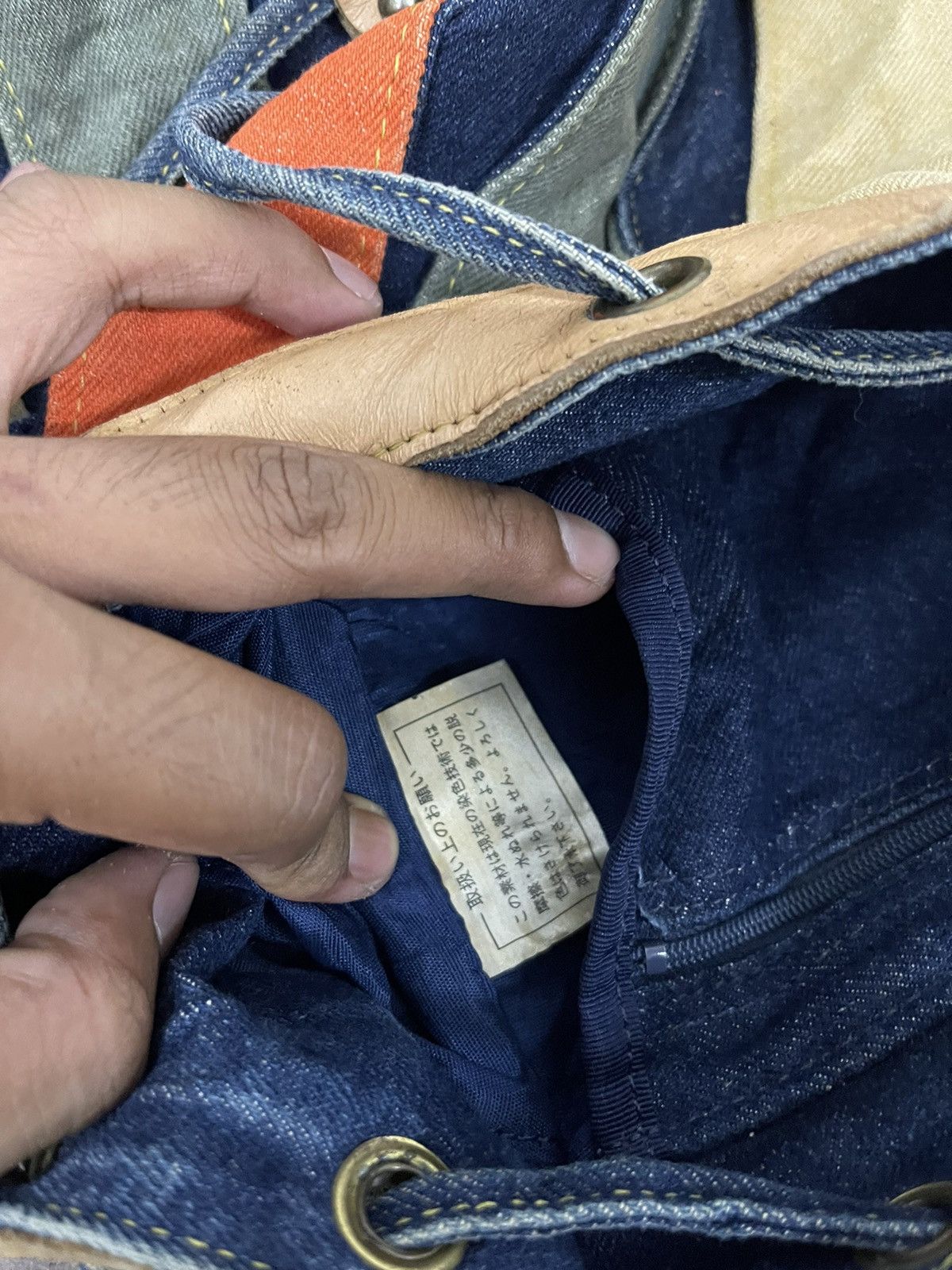 Japanese Brand × Vintage Japan denim Pumpkin Rucksack Bag Size ONE SIZE - 24 Thumbnail