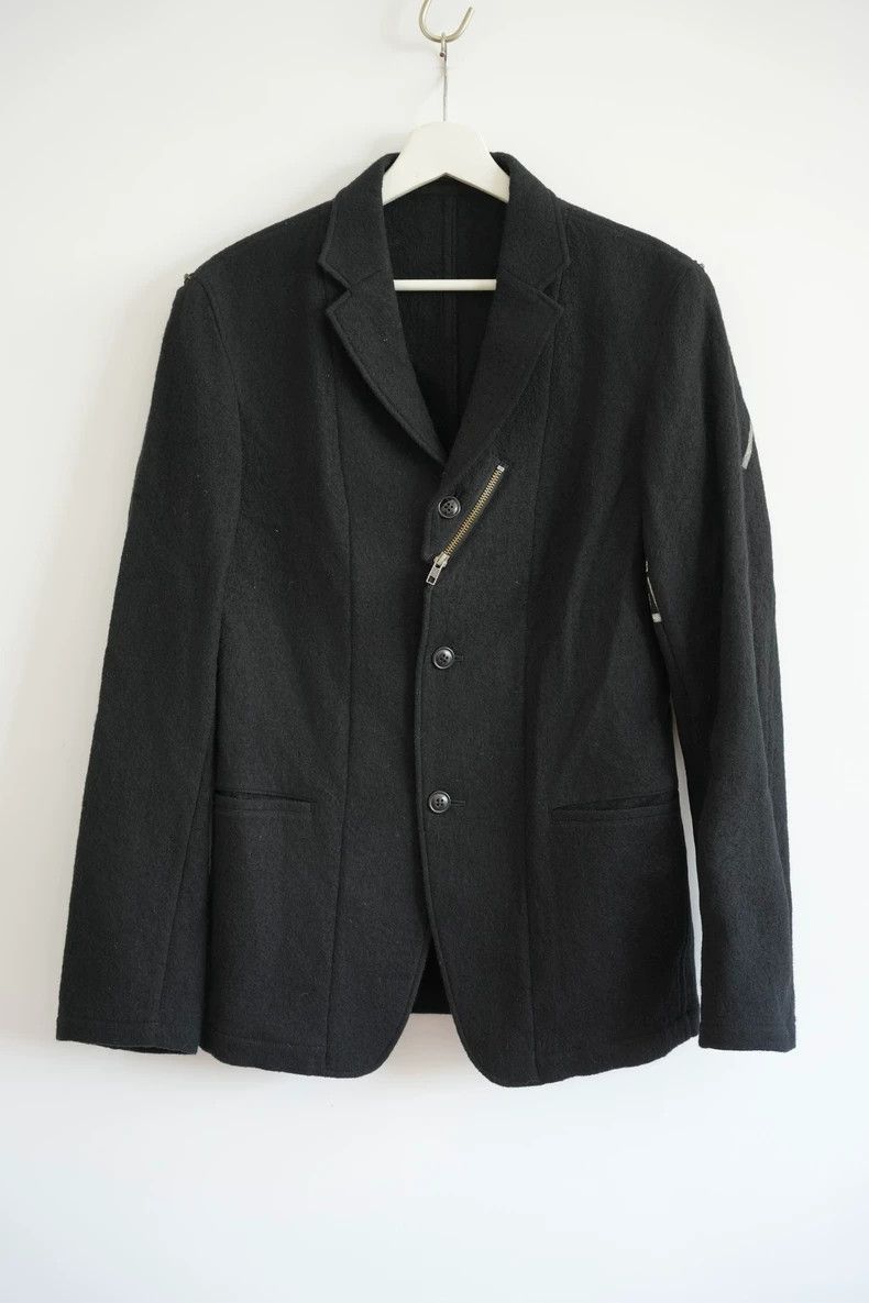 Yohji Yamamoto Yohji Yamamoto Yohji Yamamoto Black Wool Suit Jacket Size US M / EU 48-50 / 2 - 1 Thumbnail