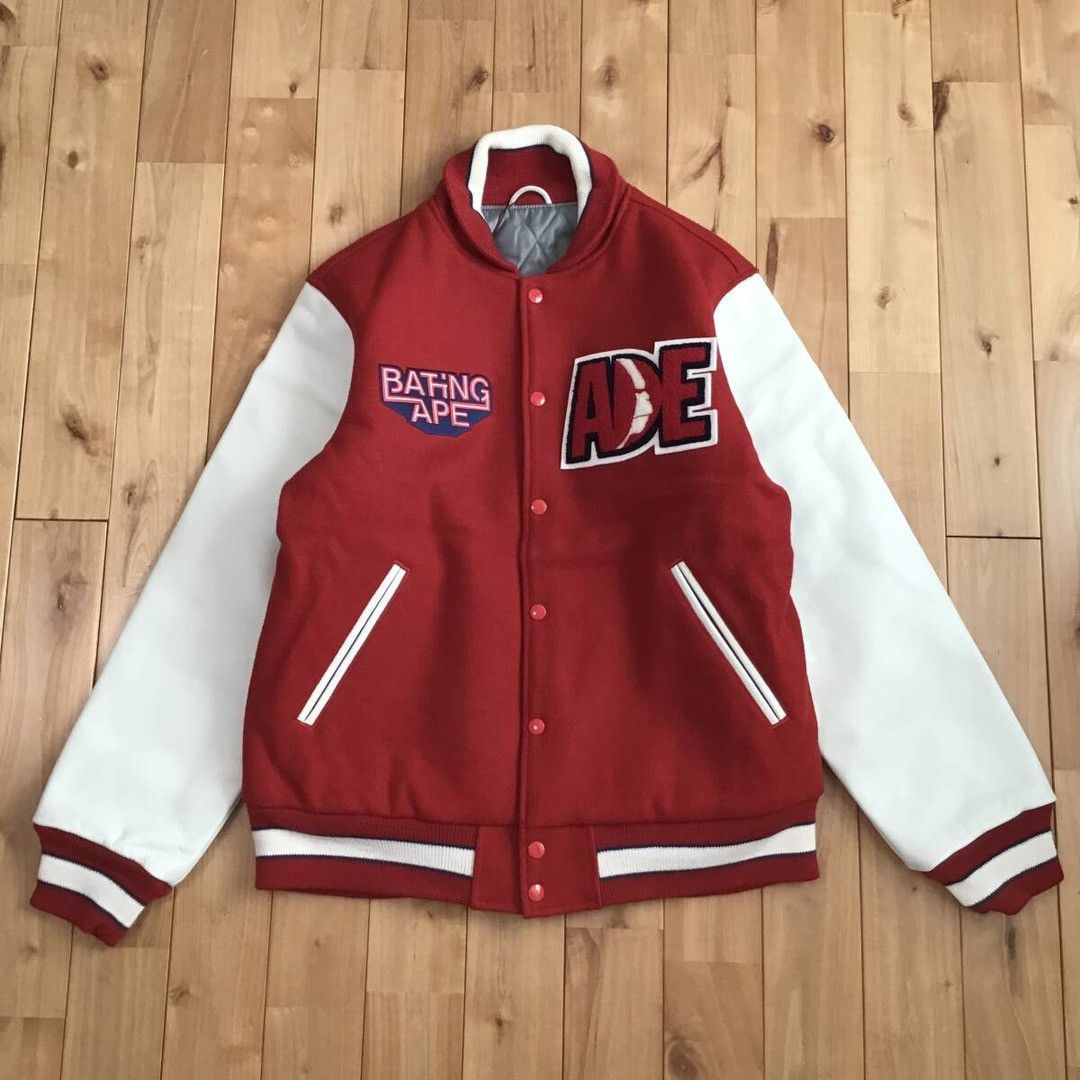 Bape × Nigo BAPE Sleeve Leather Varsity Jacket BEASTS REIGN SUPREME NIGO Size US XL / EU 56 / 4 - 2 Thumbnail