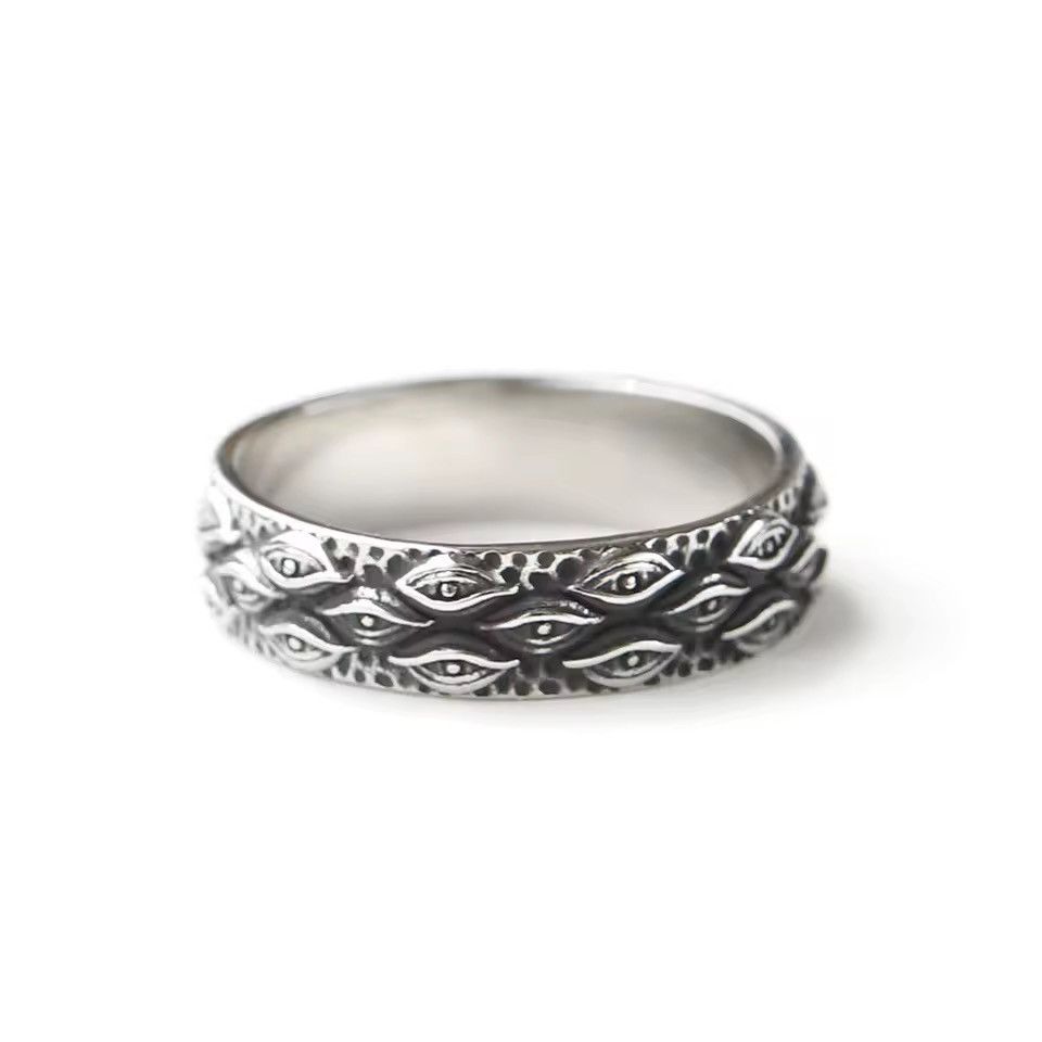 Jewelry "All-Seeing Eyes" Gothic Band Ring (Sizes 7-13) Size ONE SIZE - 5 Thumbnail
