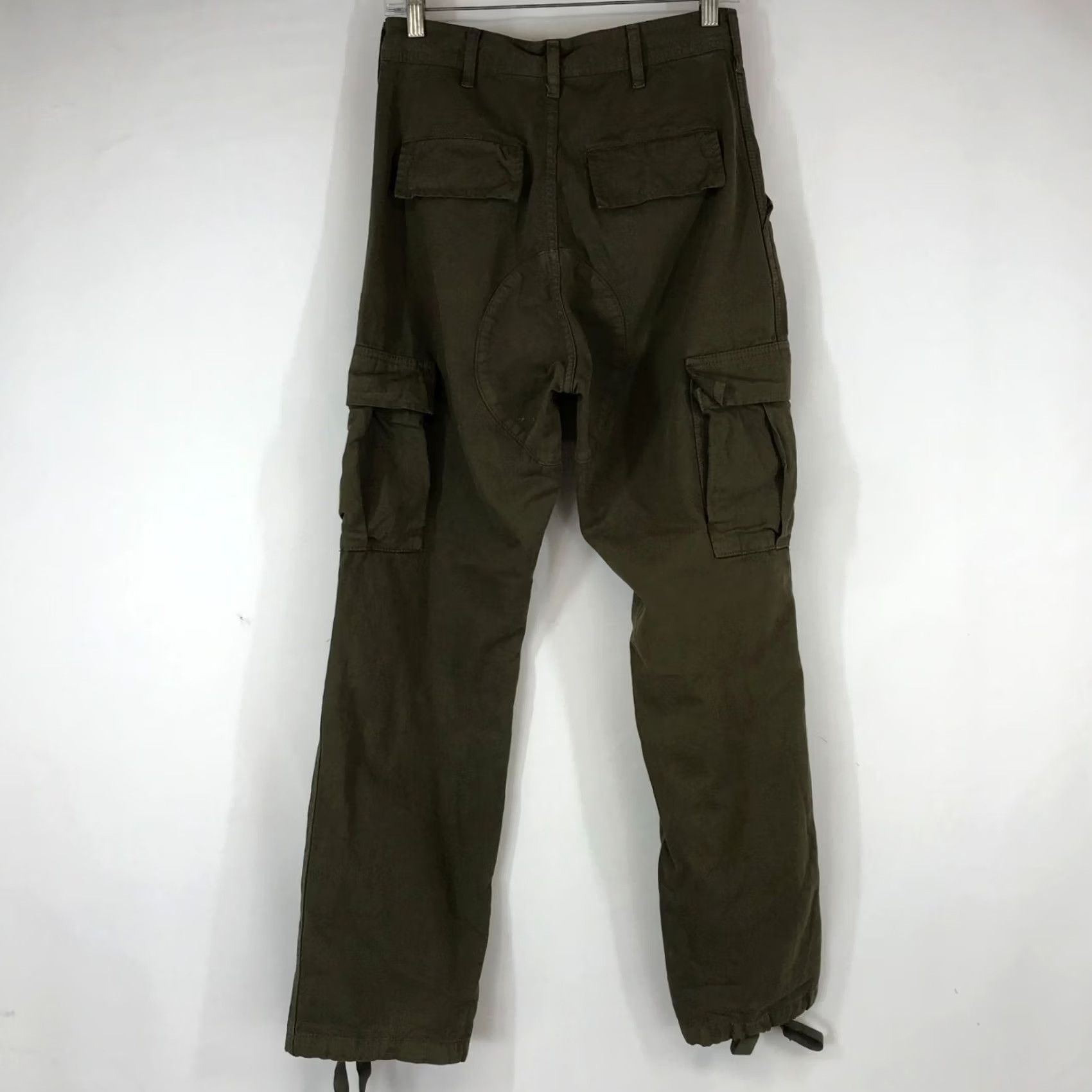 Olive J. GALT WOMEN'S PANTS Cargo Olive 100% Cotton M Size OLIVE Women Cargo Pants Size 32" / US 10 / IT 46 - 4 Thumbnail