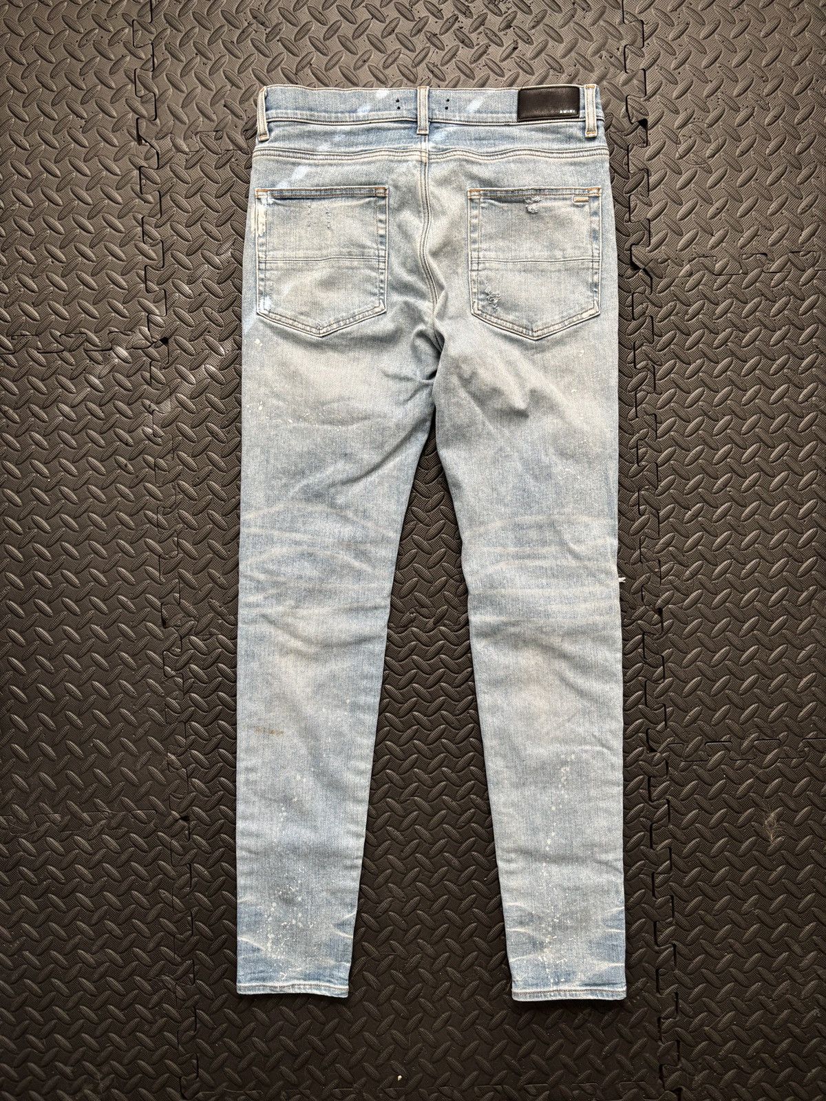Amiri Amiri Mx1 Green/Black Plaid Patches Blue Denim Jeans Size US 34 / EU 50 - 5 Thumbnail