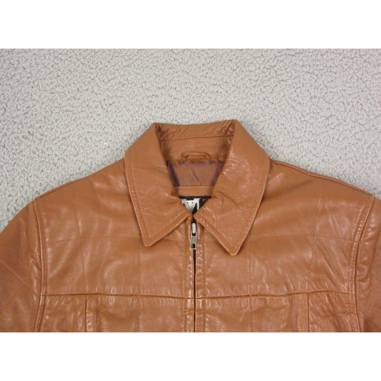 Vintage Vintage Ecuador Jacket Mens M Brown Full Zip Leather 80s 90s Outdoor Pockets Casual Workwear Size US M / EU 48-50 / 2 - 2 Thumbnail