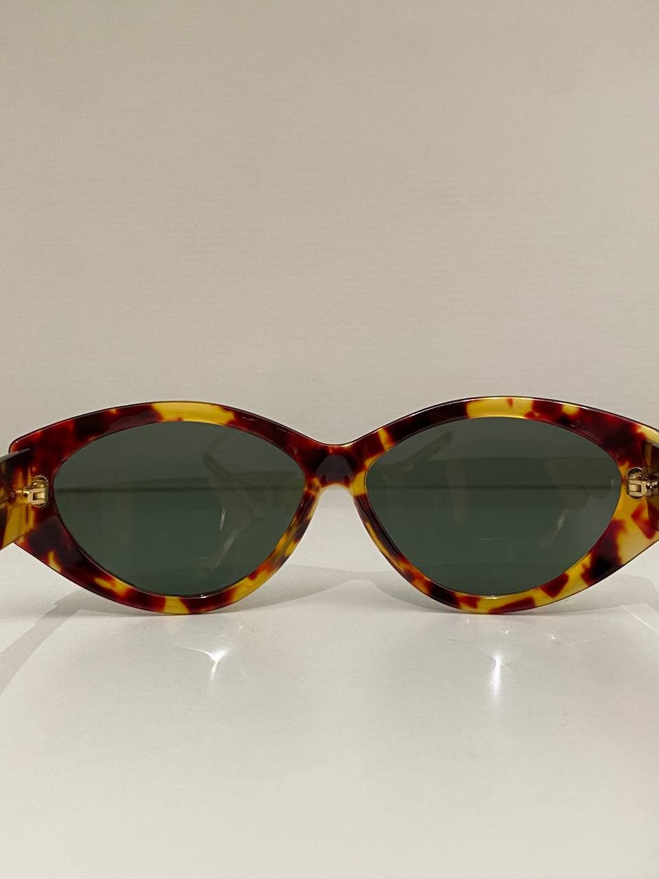 Gucci Gucci GG Gold Logo Leopard Retro Oval Vintage Sunglasses Y2K Size ONE SIZE - 10 Thumbnail