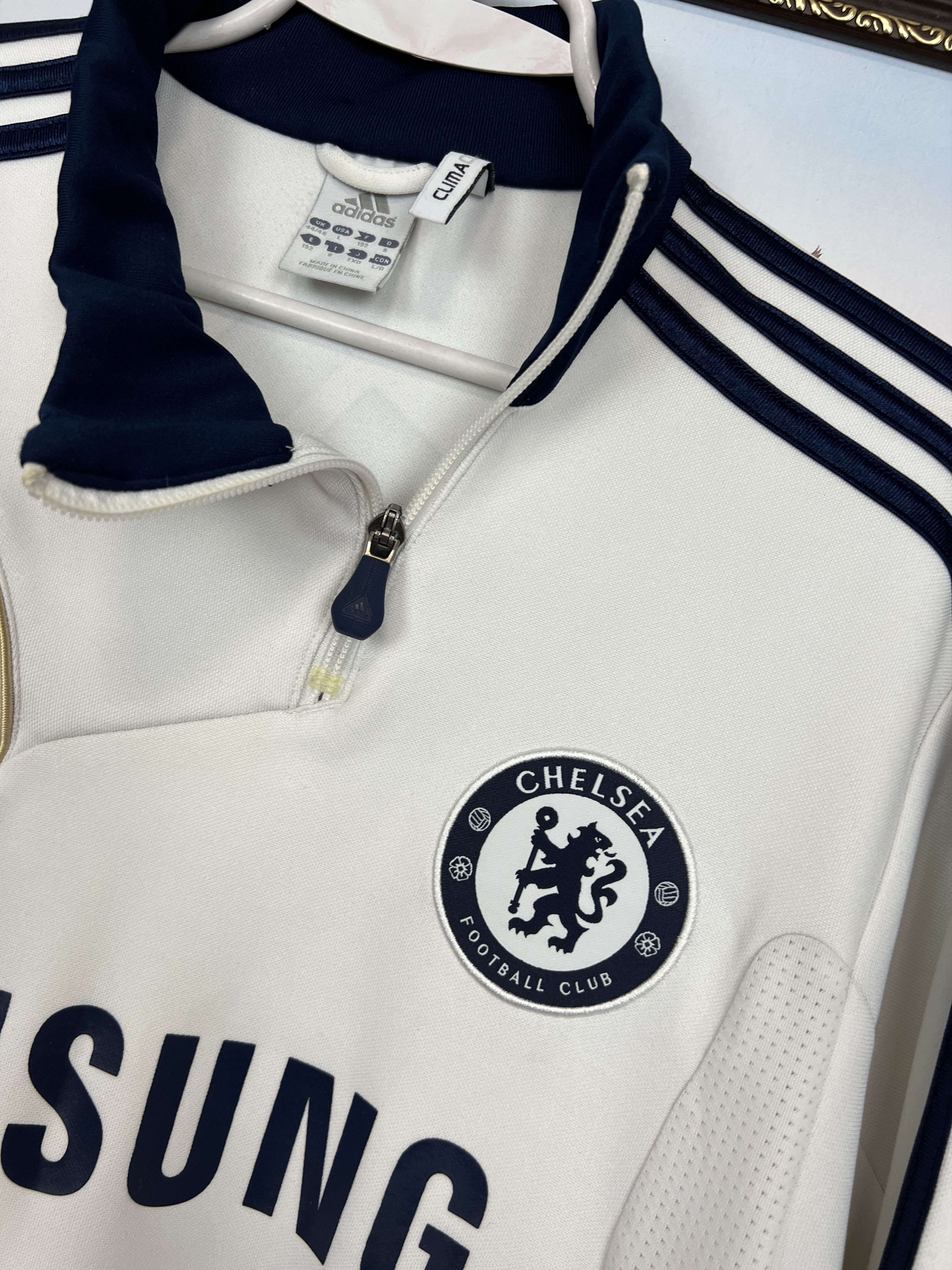 Adidas Vintage Adidas Chelsea Football Sweatshirt Train Jacket Size US L / EU 52-54 / 3 - 4 Thumbnail