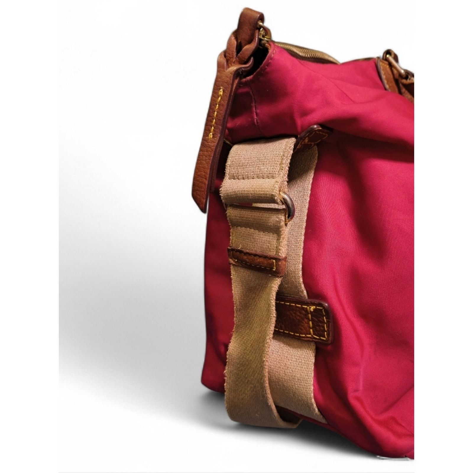 Dooney & Bourke Vintage Dooney & Bourke Red Nylon Duffel Bag Size ONE SIZE - 4 Thumbnail