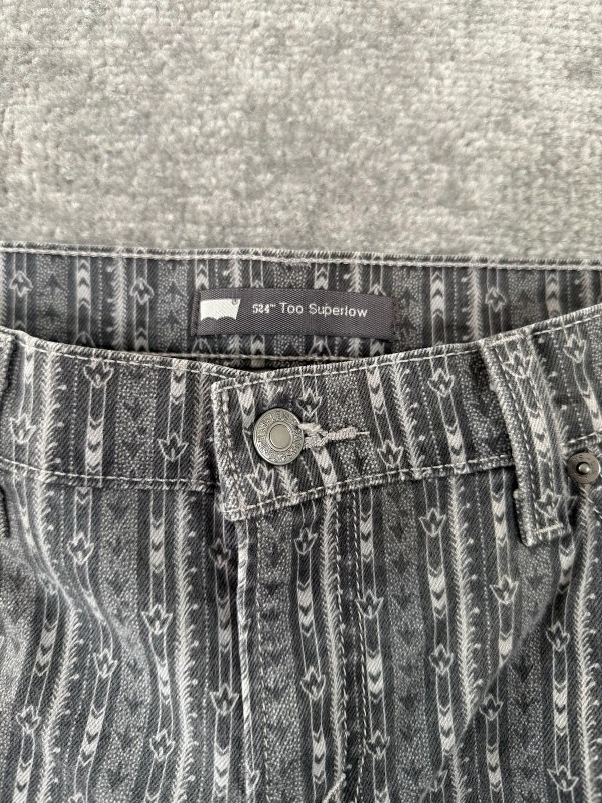 Levi's Levi's 524 Too Superlow Stretch Skinny Jeans Stripe 31x31 Size 31" - 9 Thumbnail
