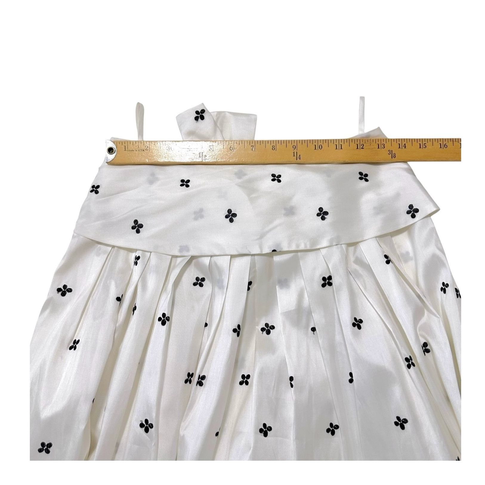Ulla Johnson Ulla Johnson Aglae Blanc Bow Taffeta Midi Skirt NWT Size 4 F Size 27" / US 4 / IT 40 - 13 Thumbnail