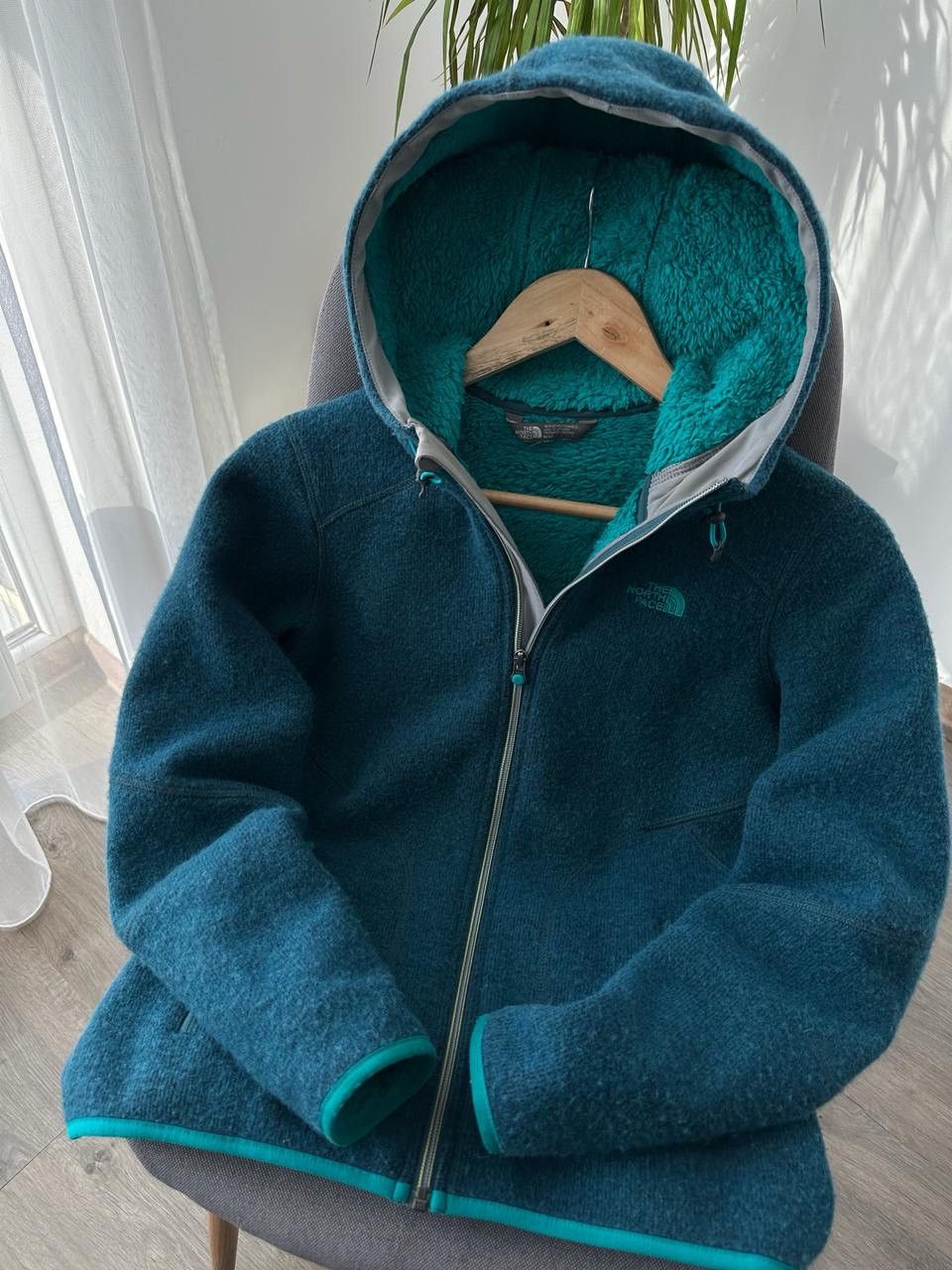 The North Face × Vintage Vintage The North Face Outdoor Blue Fur Zip Hoodie Size US M / EU 48-50 / 2 - 24 Thumbnail