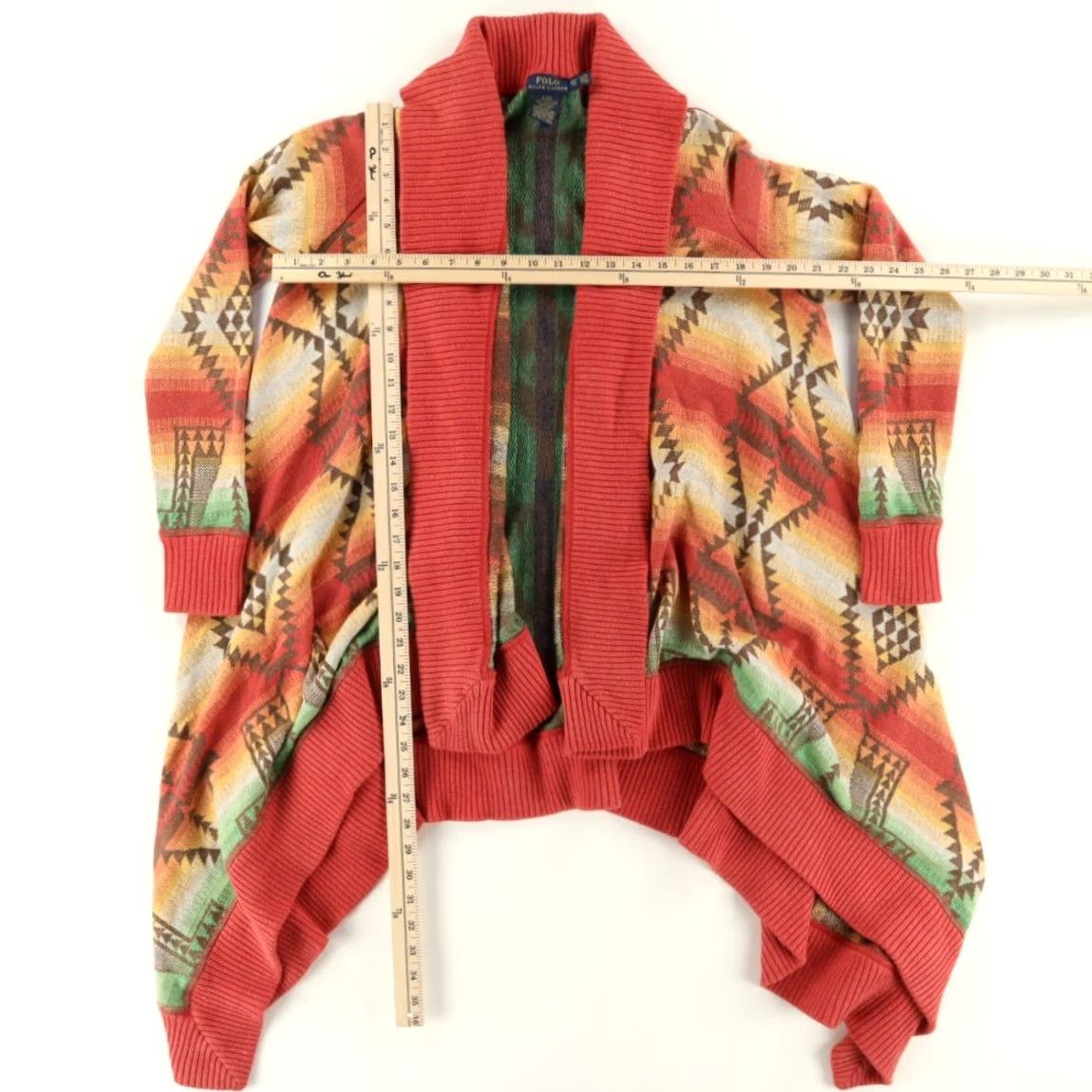 Polo Ralph Lauren Polo Ralph Lauren Aztec Cardigan Drape All Over Print Long Sleeve Sweater Women's XS Size XS / US 0-2 / IT 36-38 - 3 Thumbnail