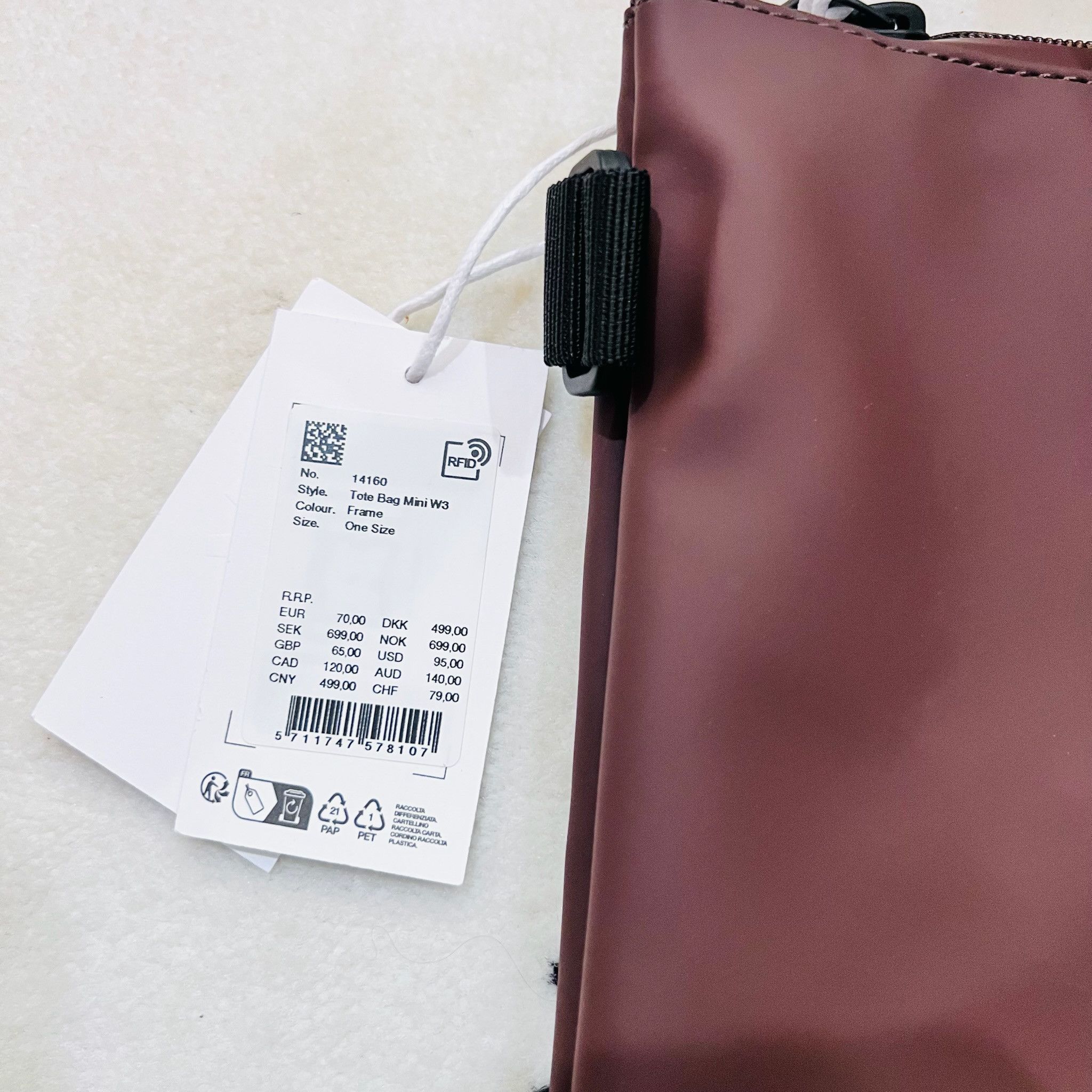 Rains Rains Waterproof 2-Way Shoulder / Hand Tote Bag Mini W3 Size ONE SIZE - 3 Thumbnail