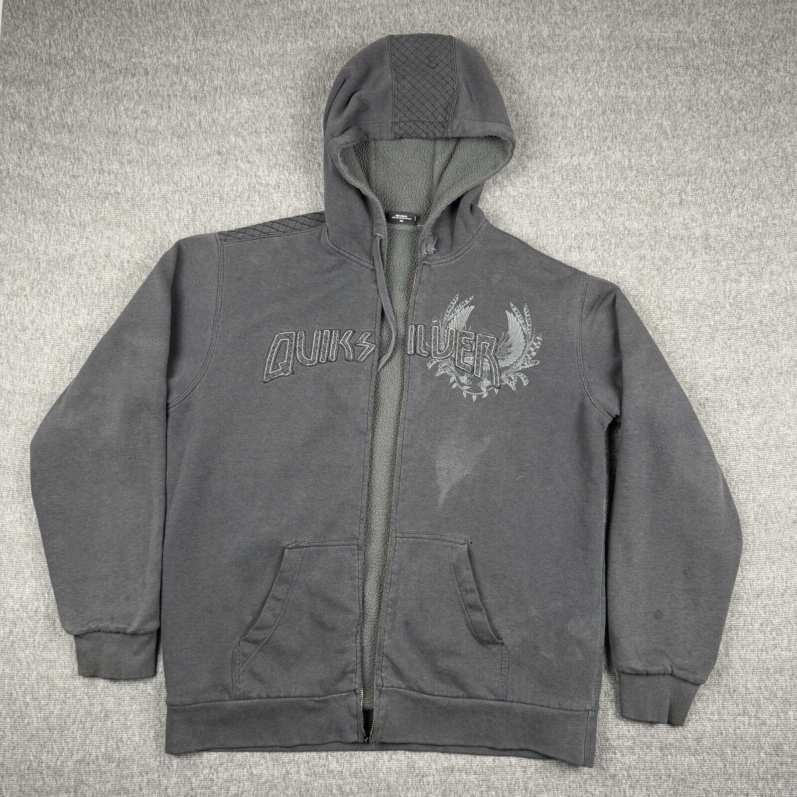 Quiksilver Vintage Quicksilver Hoodie Mens XL Black Sherpa NO ZIP Y2K Size US XL / EU 56 / 4 - 1 Thumbnail