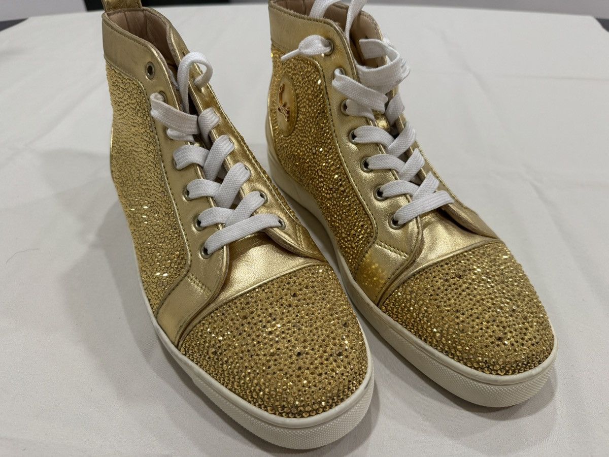Christian Louboutin Louis Strass Flat Gold Size US 10 / EU 43 - 9 Thumbnail