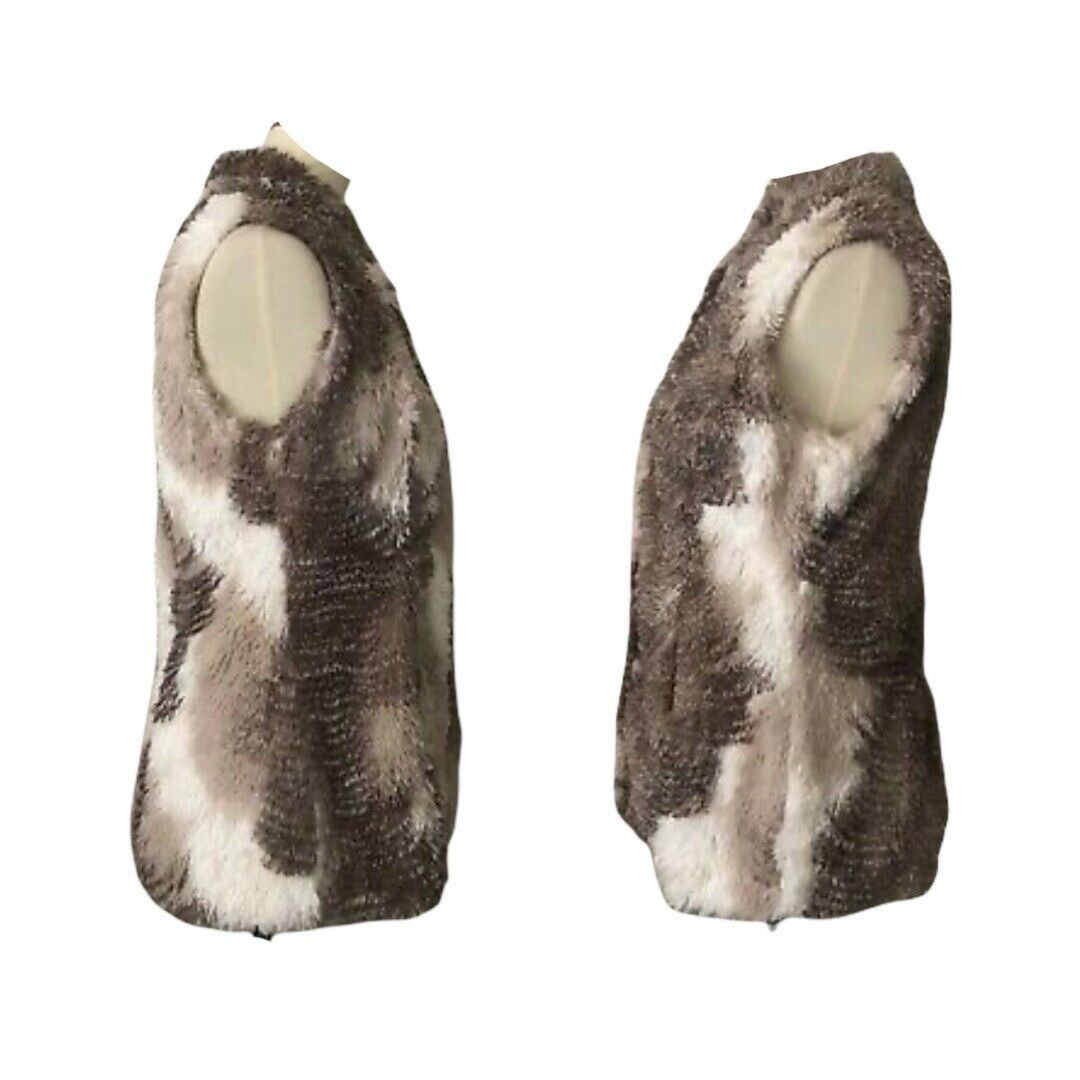 Designer Cabi Womens Aspen Faux Fur Vest Women's SMALL Full Zip Tan B Size S / US 4 / IT 40 - 6 Thumbnail