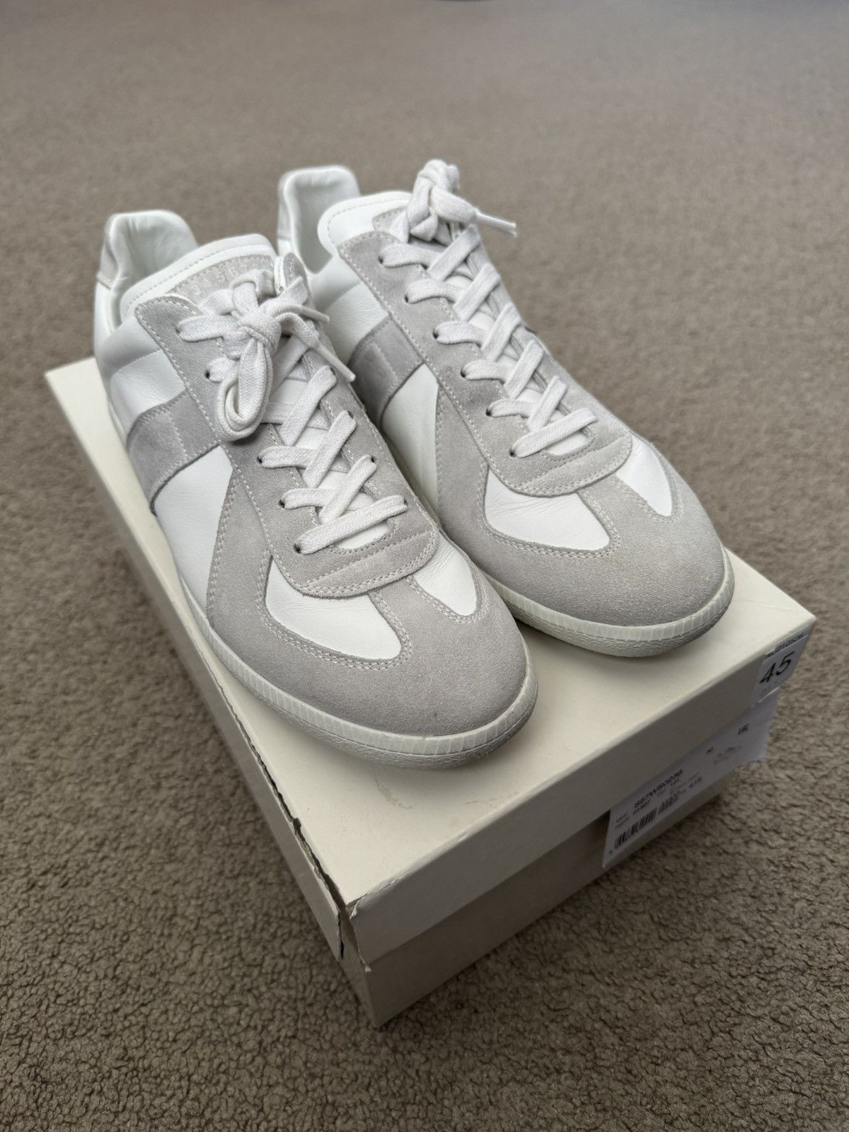 SS21 Maison Margiela Replica White GAT Low Top Sneakers