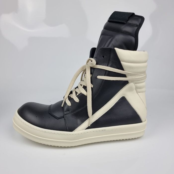 Rick Owens Rick Owens Geobasket High Top Black/Milk Sneakers New