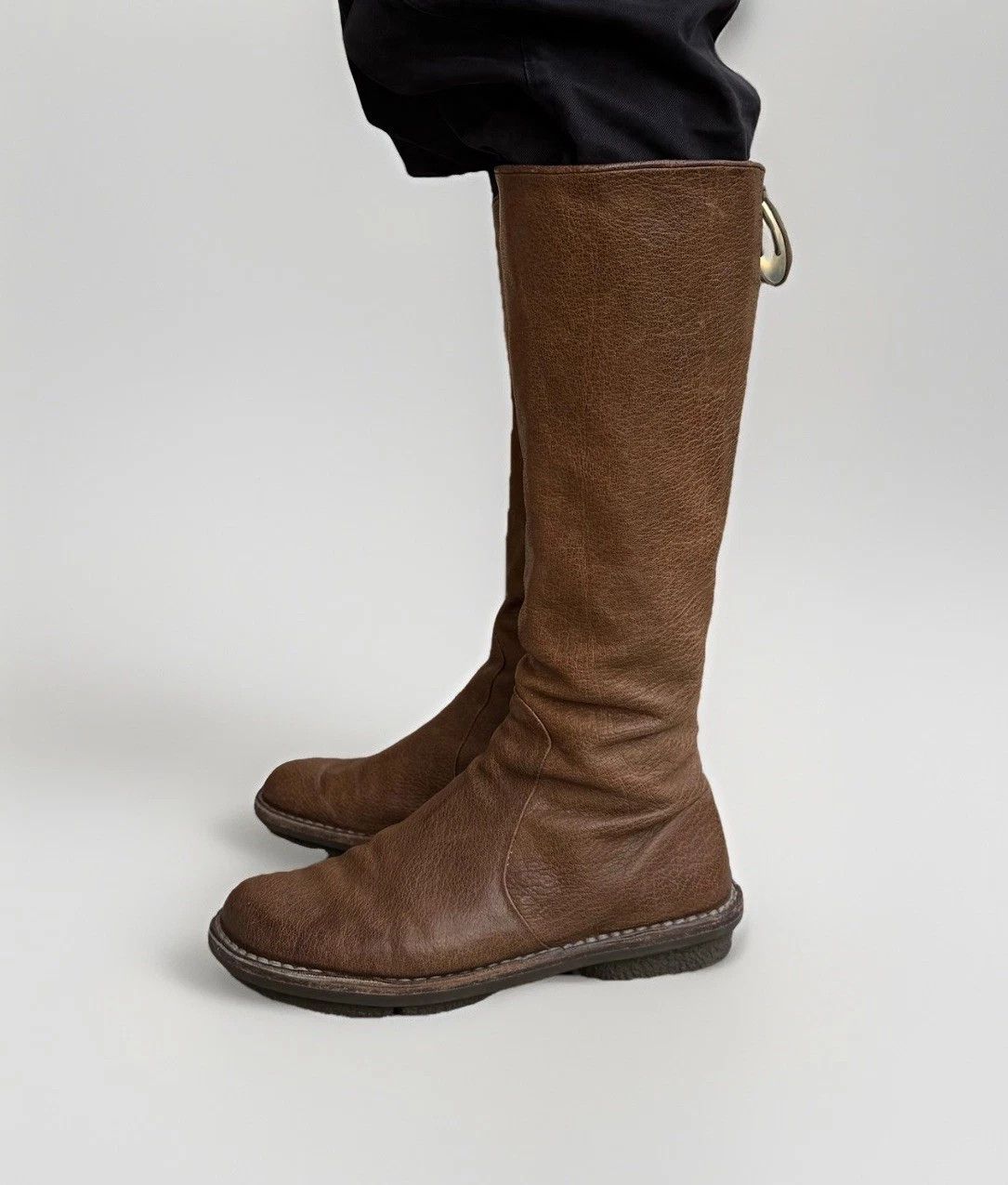 Trippen DDP Trippen Knee High Boots Brown Leather Lace Up Size 39 Size US 9 / IT 39 - 1 Thumbnail