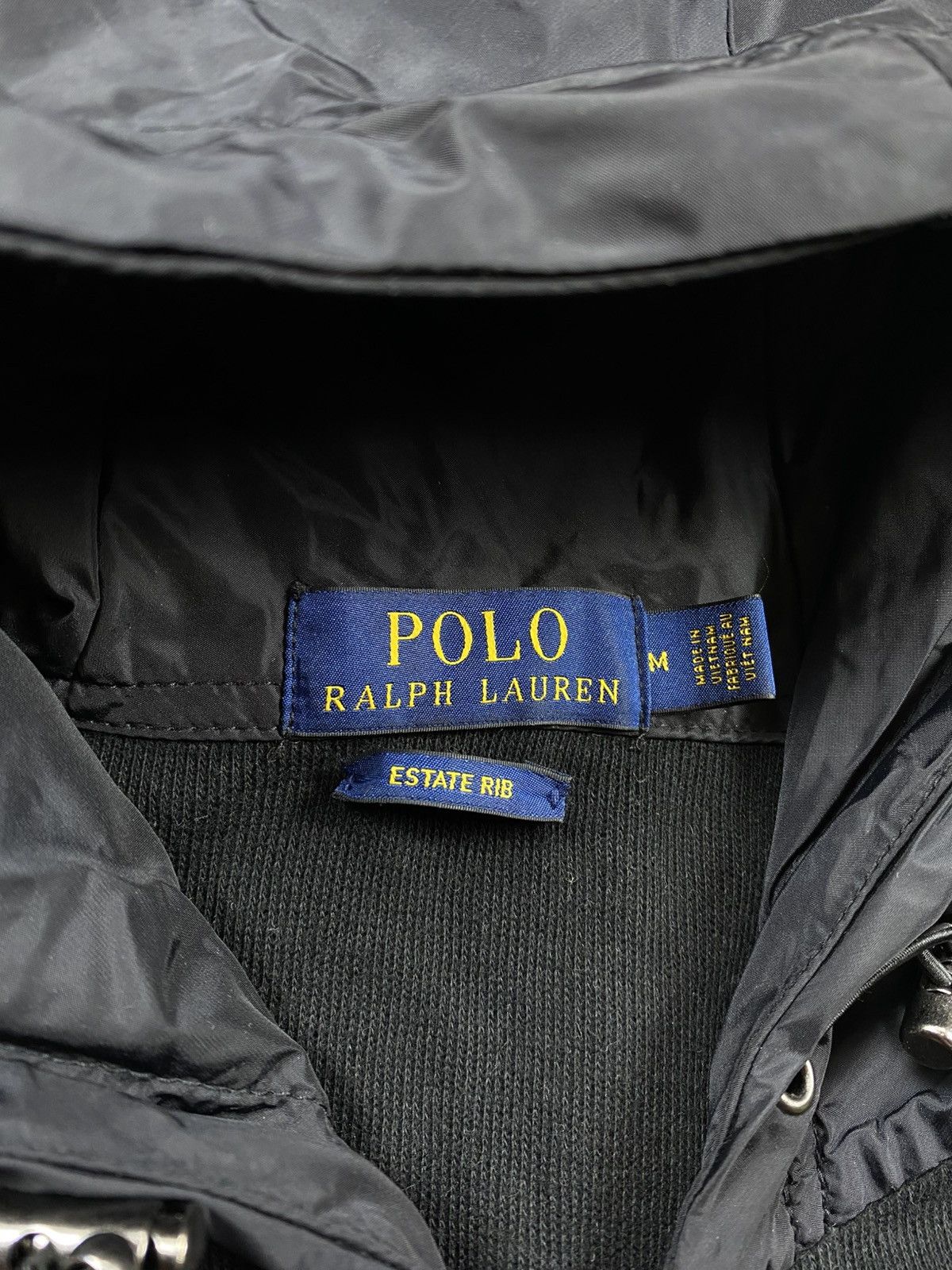 Ralph Lauren Black hoodie from Ralph Lauren with a zipper and nylon hood Size US M / EU 48-50 / 2 - 7 Thumbnail