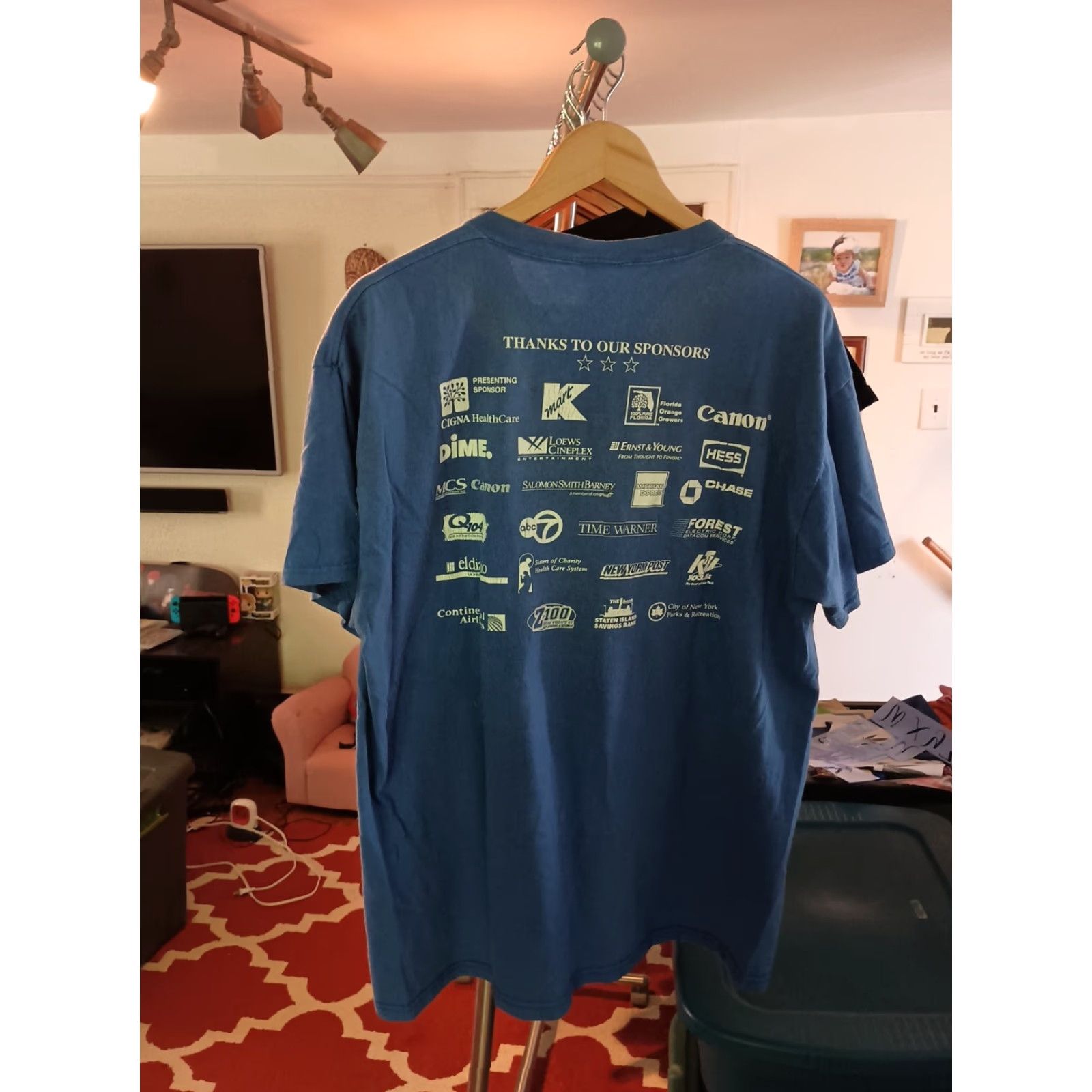 Delta VINTAGE Walk America 2000 Y2K March Of Dimes T-shirt Delta Men L Blue Charity Shirt 2000s New York Sponsors Size US L / EU 52-54 / 3 - 4 Thumbnail