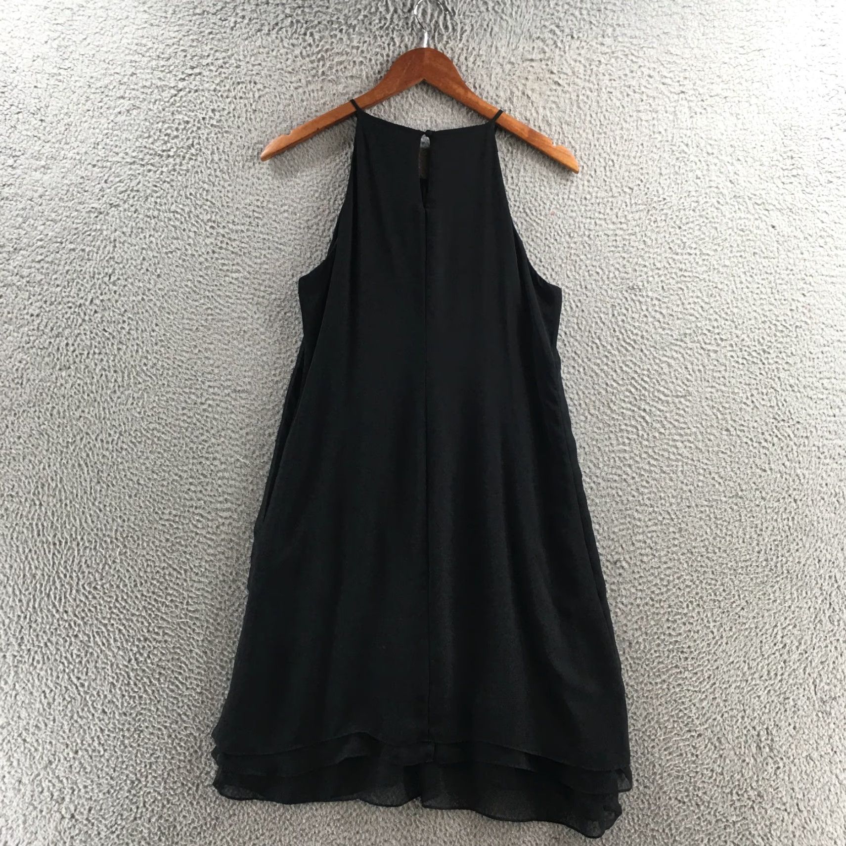 Calvin Klein Calvin Klein Tiered Halter Dress Womens 6 Black Polyester Sleeveless Casual Size M / US 6-8 / IT 42-44 - 7 Thumbnail