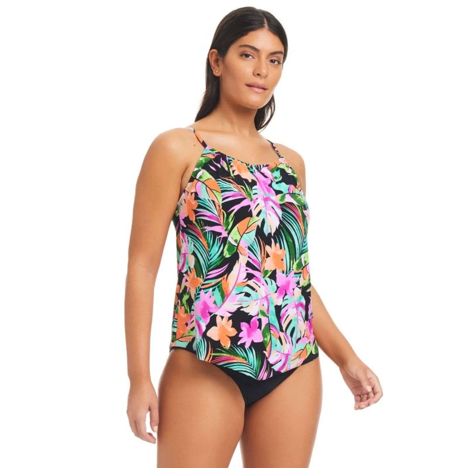 The Unbranded Brand Beyond Control Women Tropical High-Neck Tankini Top Size 12 Size ONE SIZE - 1 Thumbnail