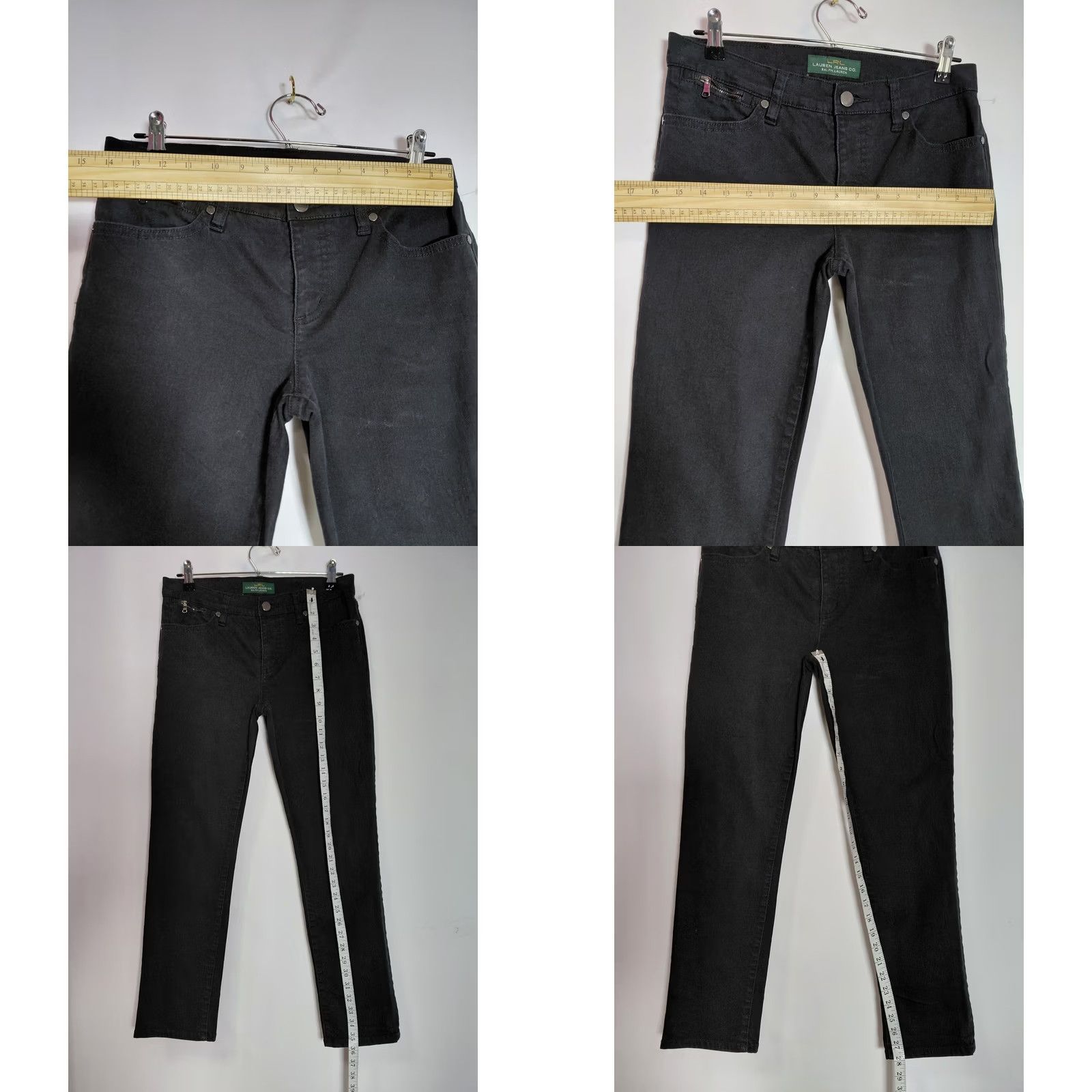 Vintage Lauren Ralph Lauren Black Straight Ankle Jeans Size 6 Women Size 28" / US 6 / IT 42 - 8 Thumbnail