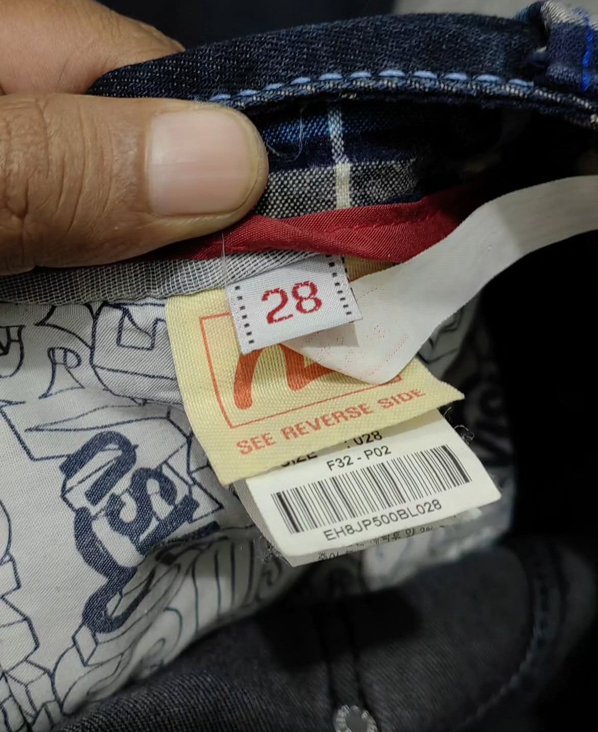 Japanese Brand 2000s Evisu Selvedge Plaid Jeans y2k Lgb Ifsix Size US 28 / EU 44 - 6 Thumbnail