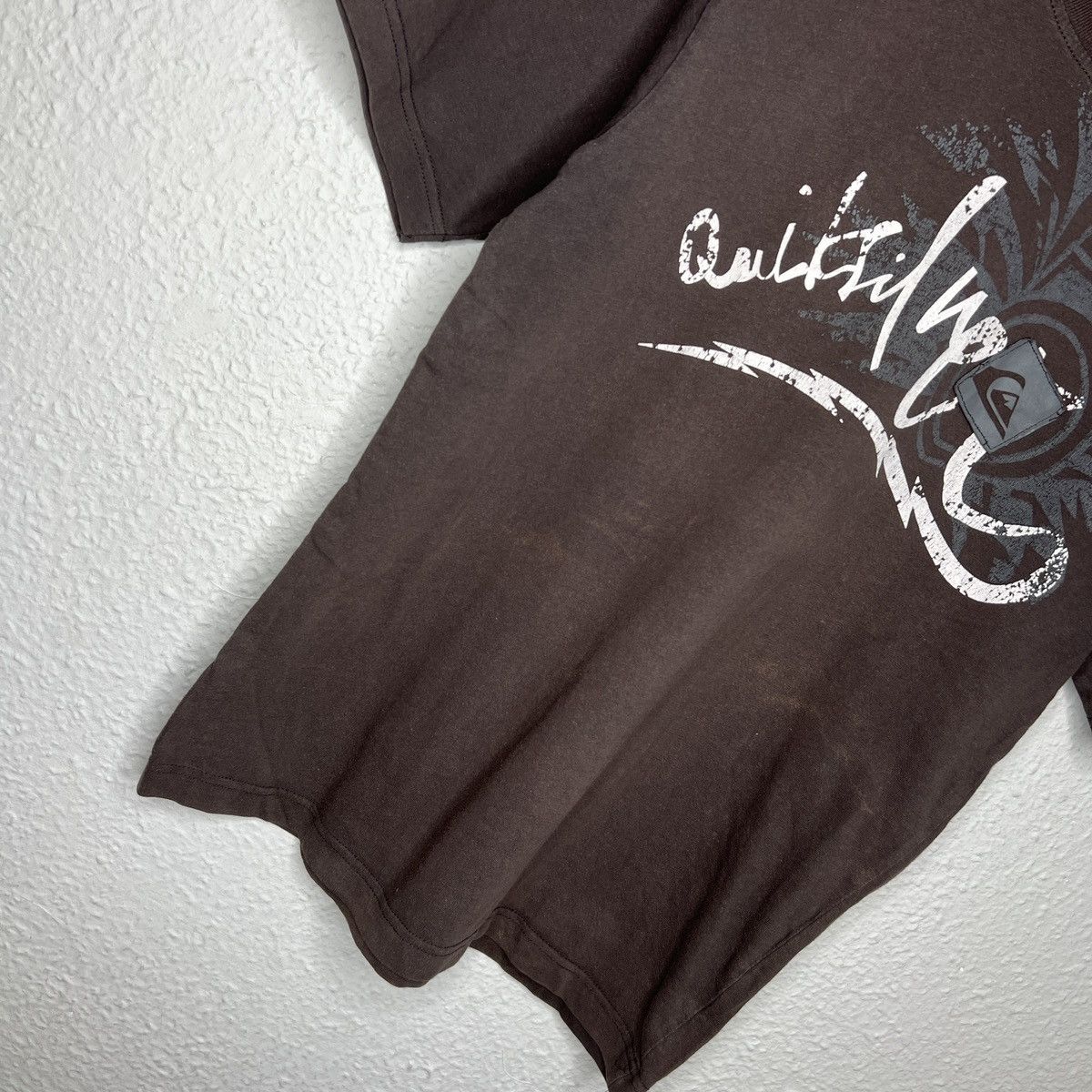 Quiksilver Vintage 90s Quiksilver Brown Tee Tshirt Surf Style Surfing Size US M / EU 48-50 / 2 - 2 Thumbnail
