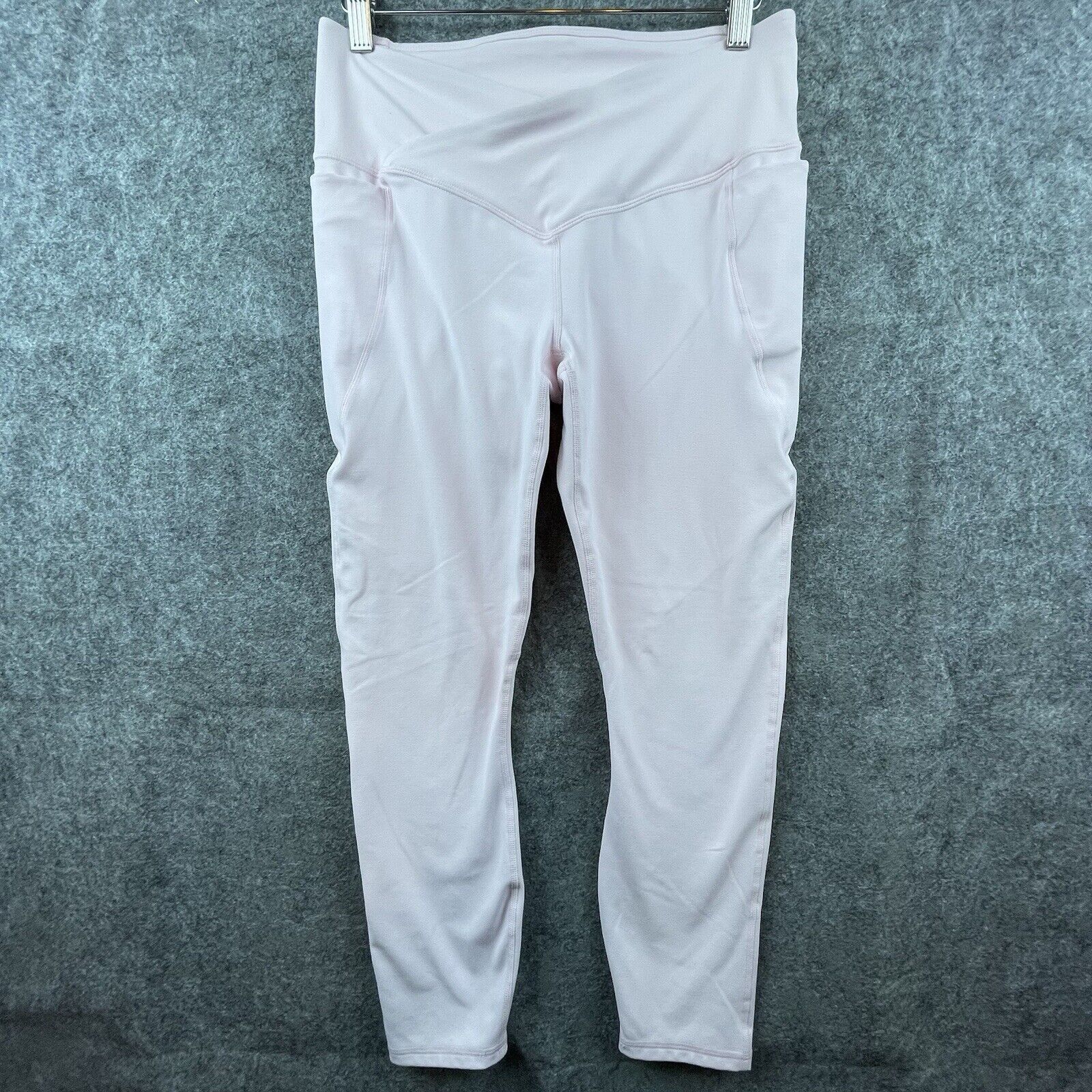 Fabletics Pure Luxe Fabletics Pants Womens Small Pink Cross Waist Crop Size 28" / US 6 / IT 42 - 1 Thumbnail