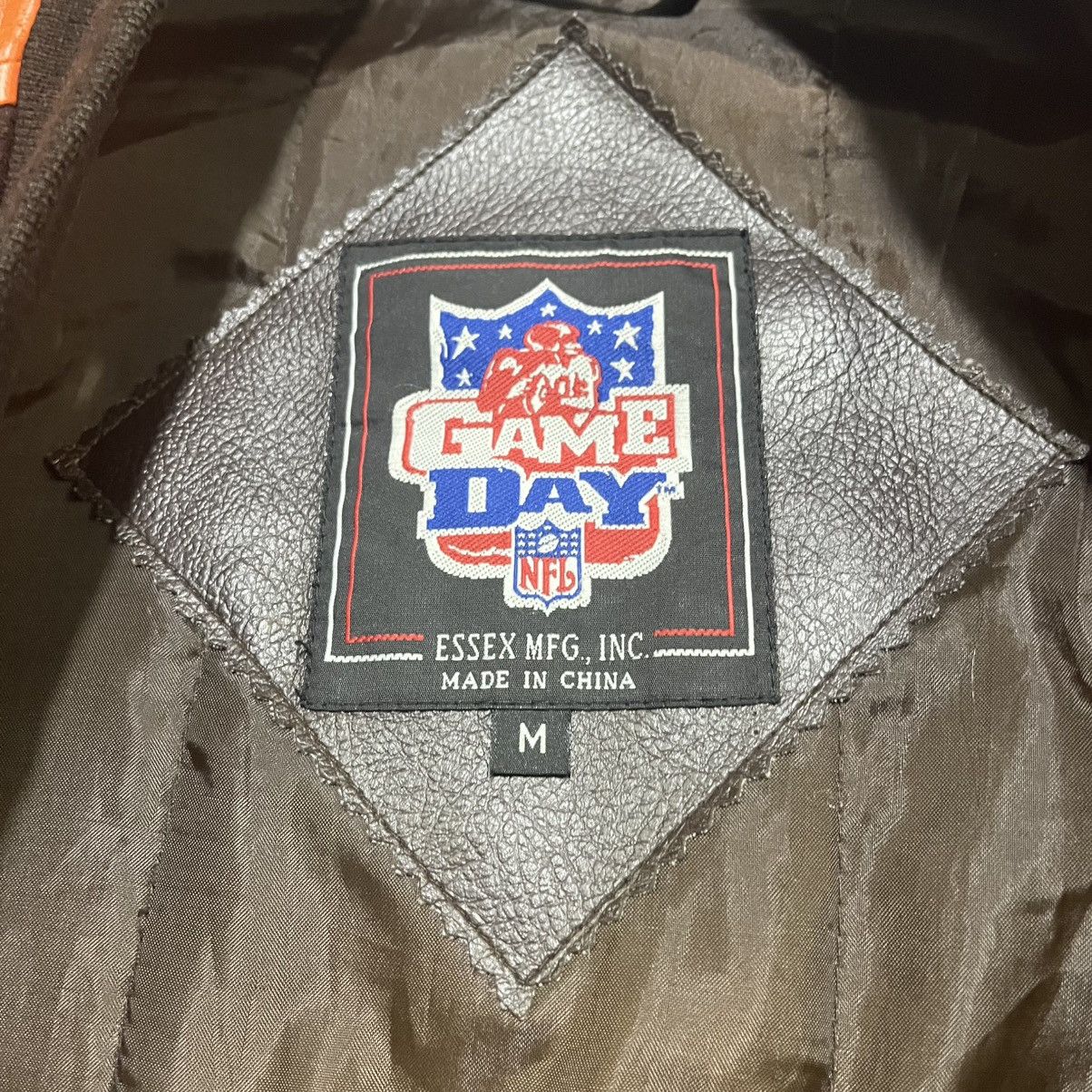NFL VINTAGE 90s CLEVELAND BROWNS GAME DAY NFL LEATHER JACKET Size US M / EU 48-50 / 2 - 6 Thumbnail