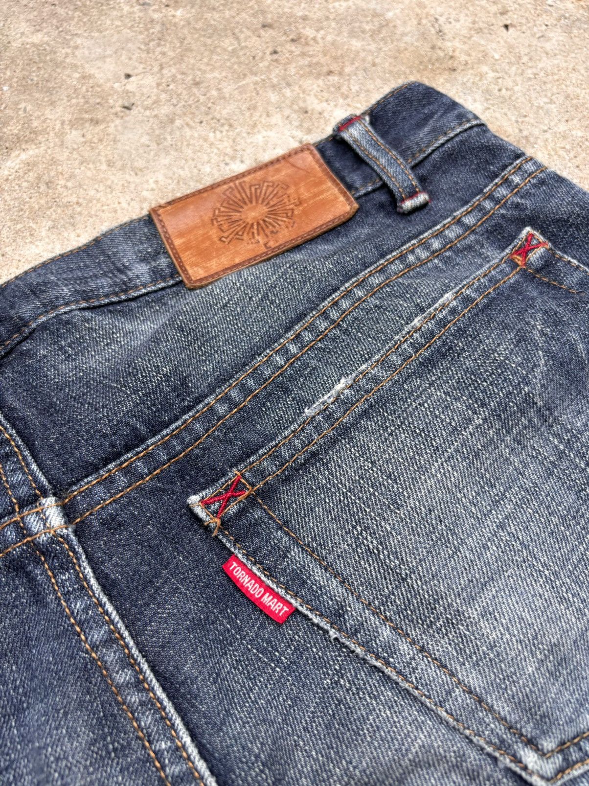 If Six Was Nine Distressed TORNADO MART Boot Cut Flared Jeans Size US 33 - 20 Thumbnail