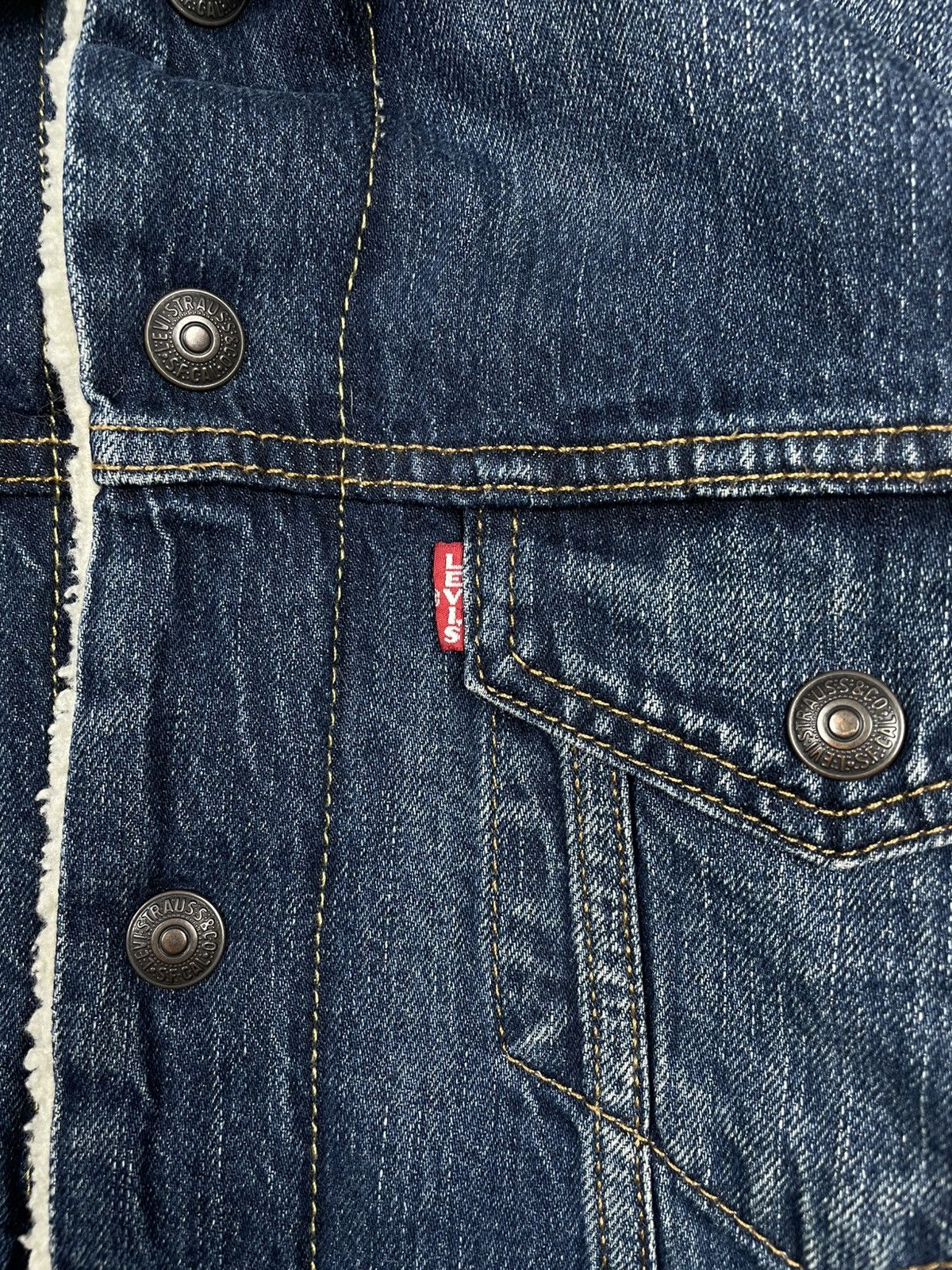 Levi's Levi’s S Premium Blue Sherpa Denim Jacket – Warm Autumn Size US S / EU 44-46 / 1 - 7 Thumbnail