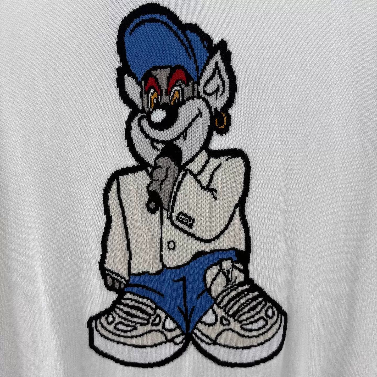 Louis Vuitton LV Cartoon Werewolf Knit Short-Sleeve Tee White L Size US L / EU 52-54 / 3 - 5 Thumbnail