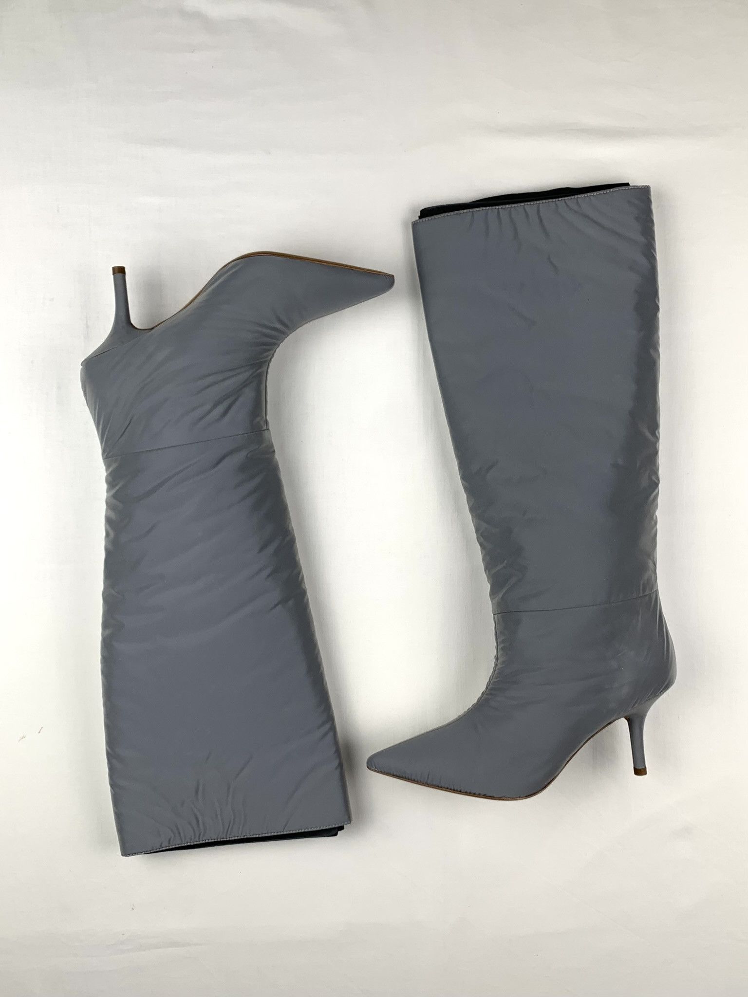 Yeezy YEEZY Season 8 - Chrome Reflective Fabric Knee High Boots Size US 6 / IT 36 - 4 Thumbnail