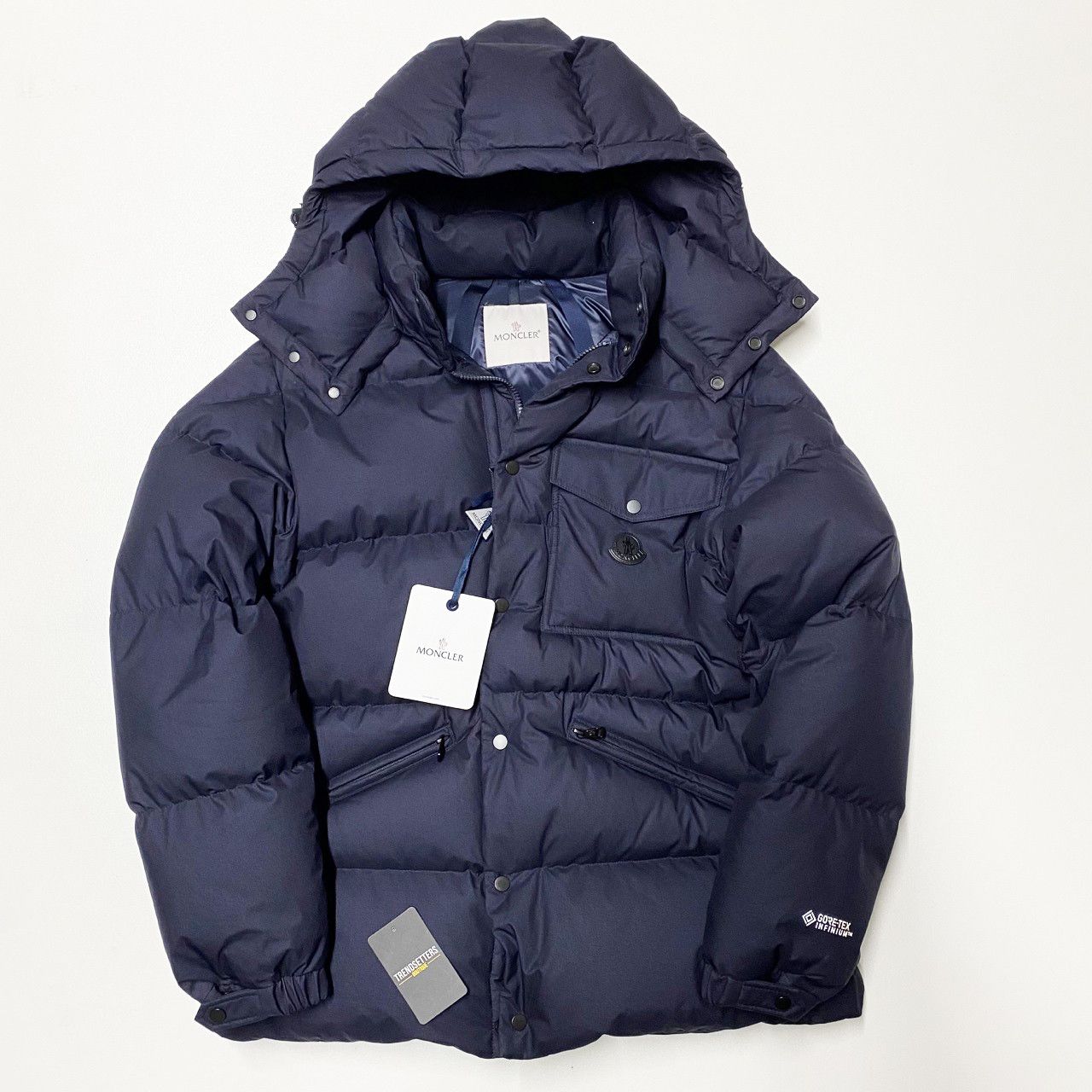 image of Moncler Loiret Size 4 XL Gore Tex Down Mens Puffer Jacket in Blue