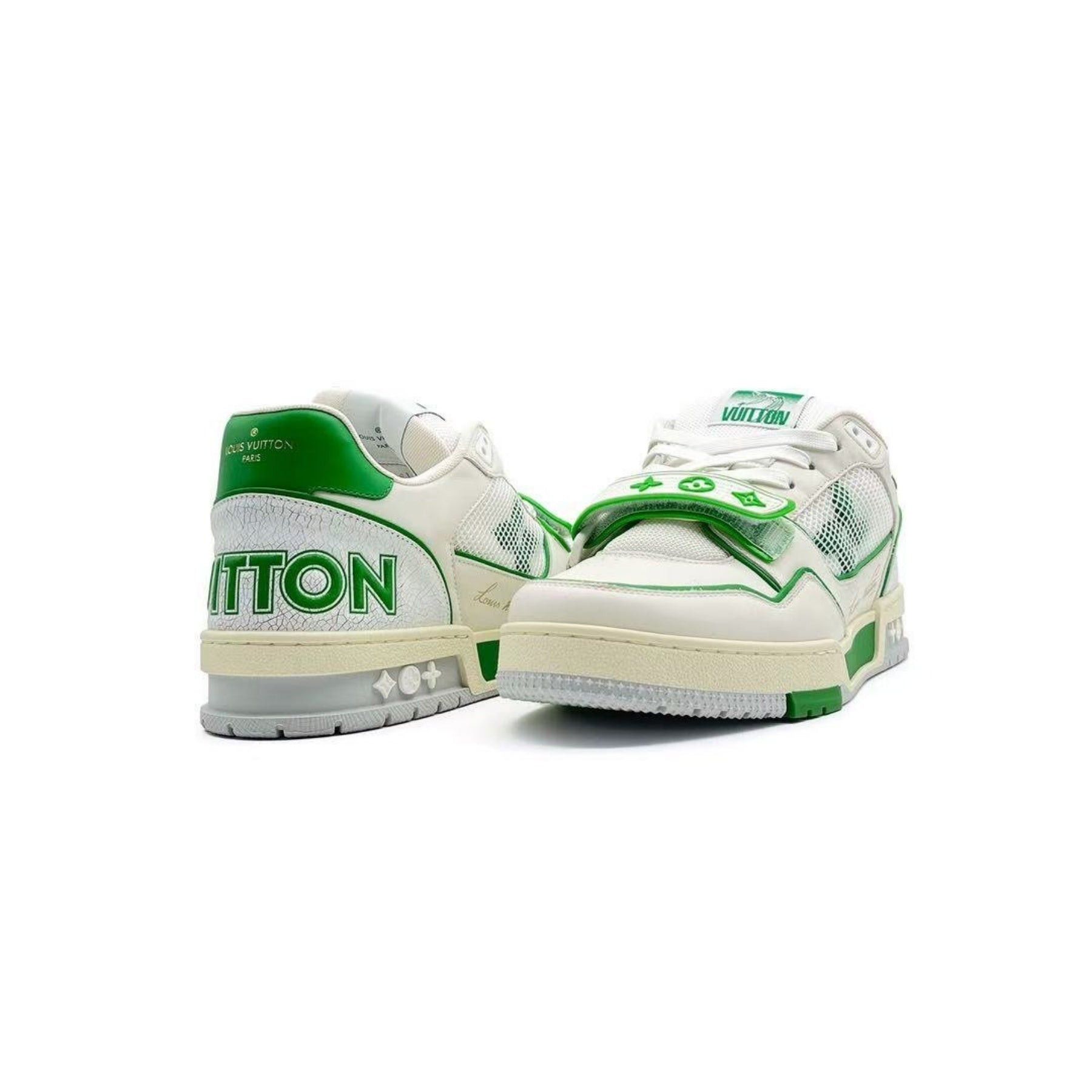 Louis Vuitton Louis Vuitton Green White Monogram Trainer Sneaker Size US 10 / EU 43 - 2 Thumbnail