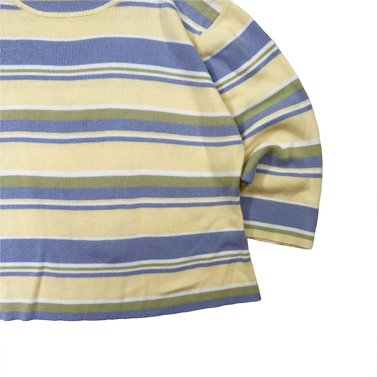 Vintage Vintage 90s Pastel Striped Sweater Size US L / EU 52-54 / 3 - 3 Thumbnail