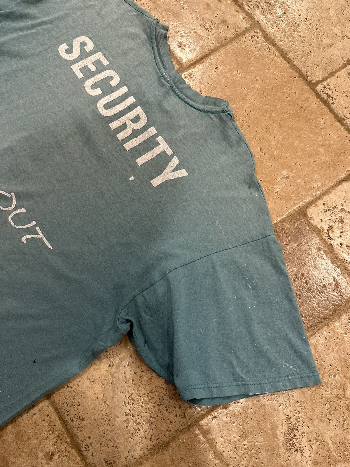 StraightFaded Vintage Hanes Security Chill Out Green Sun Faded Painted Tee Size US XXL / EU 58 / 5 - 10 Thumbnail
